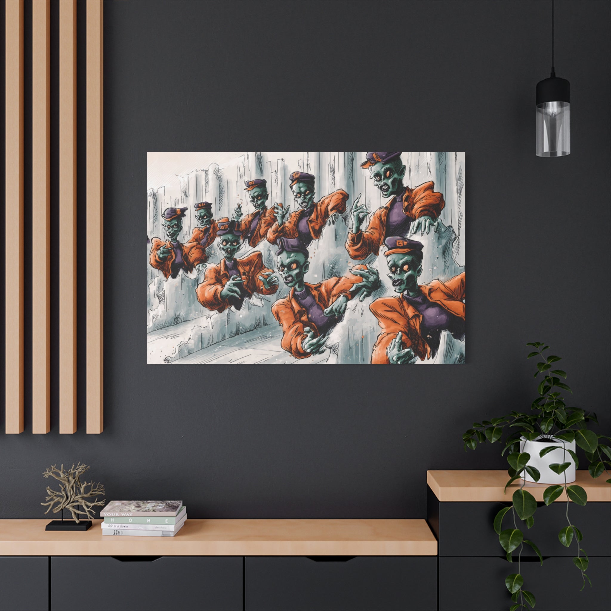 Zombie Chorus Matte Canvas Wall Art