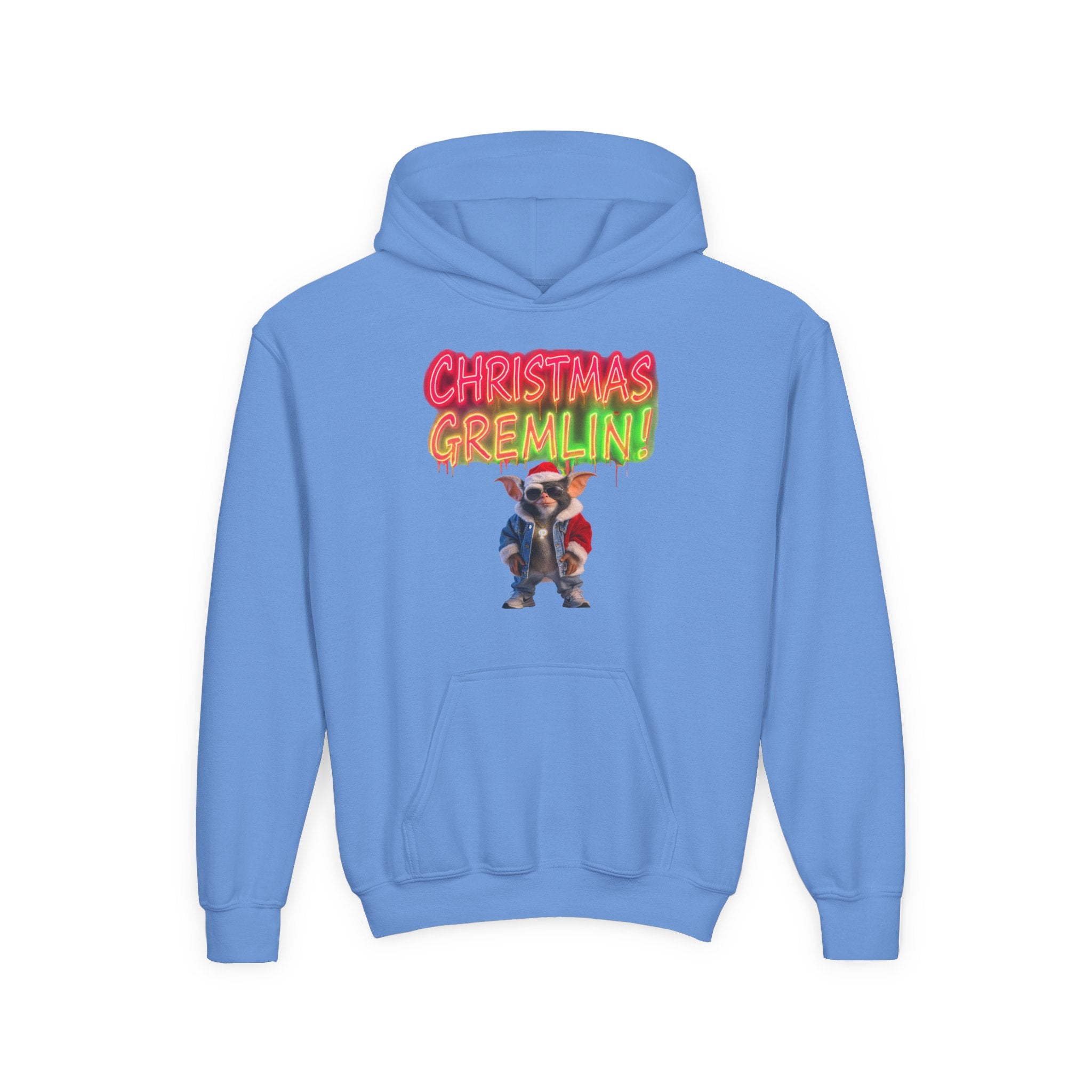 Youth Hoodie — 'Christmas Gremlin' Festive Kids Holiday Sweatshirt