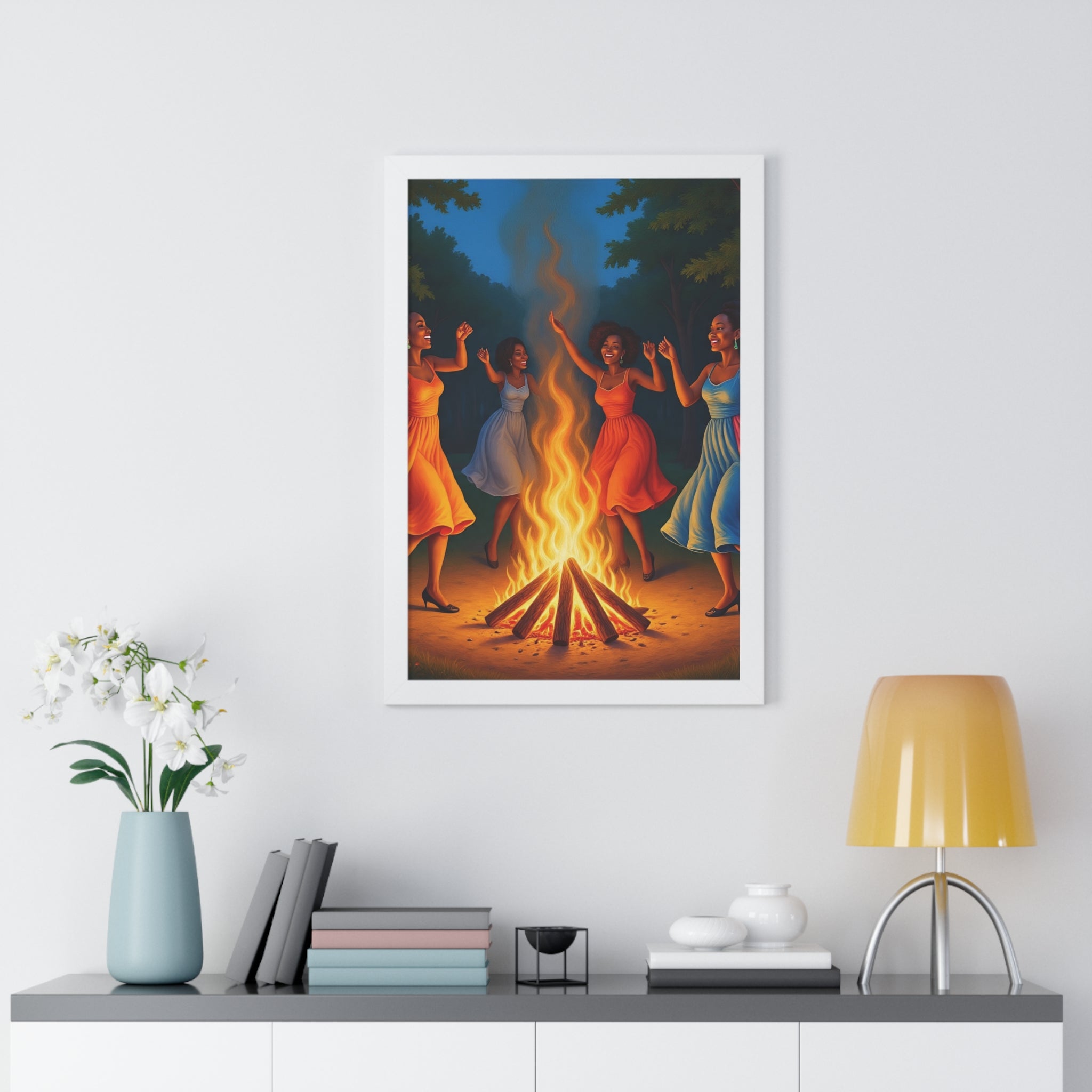 Vertical Poster - African American Women Dance Party Design