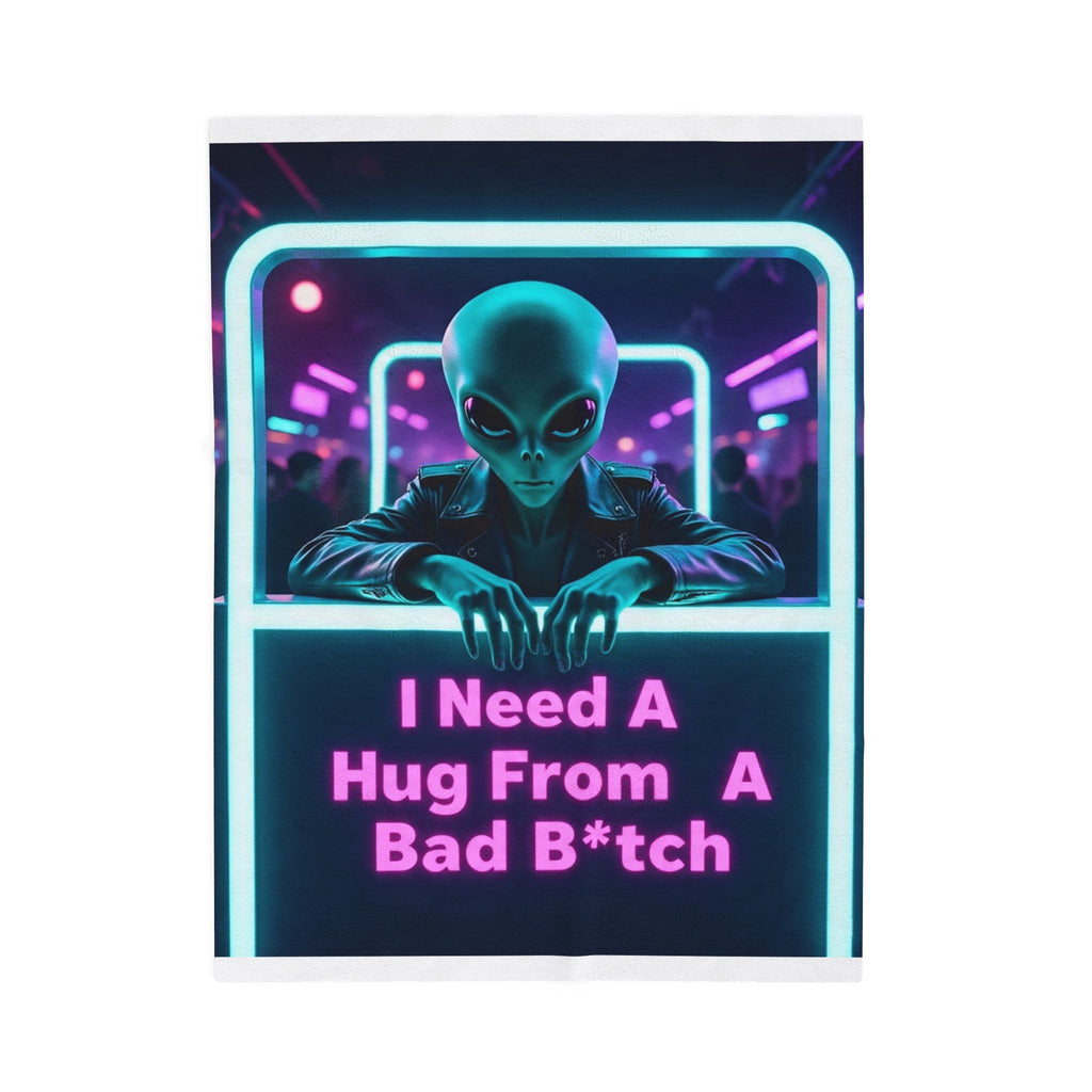 Blanket - Alien Theme Bad Bitch Velveteen Plush Blanket