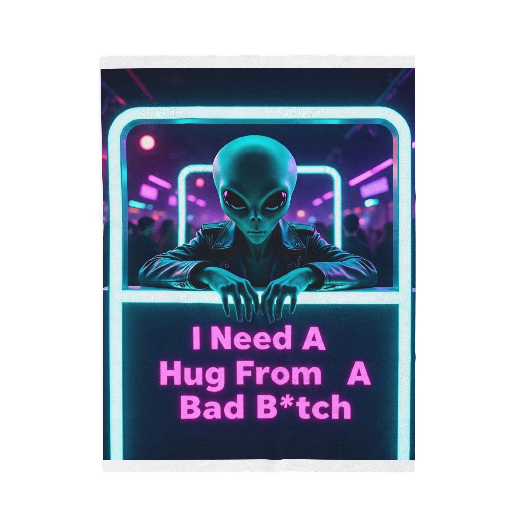 Blanket - Alien Theme Bad Bitch Velveteen Plush Blanket