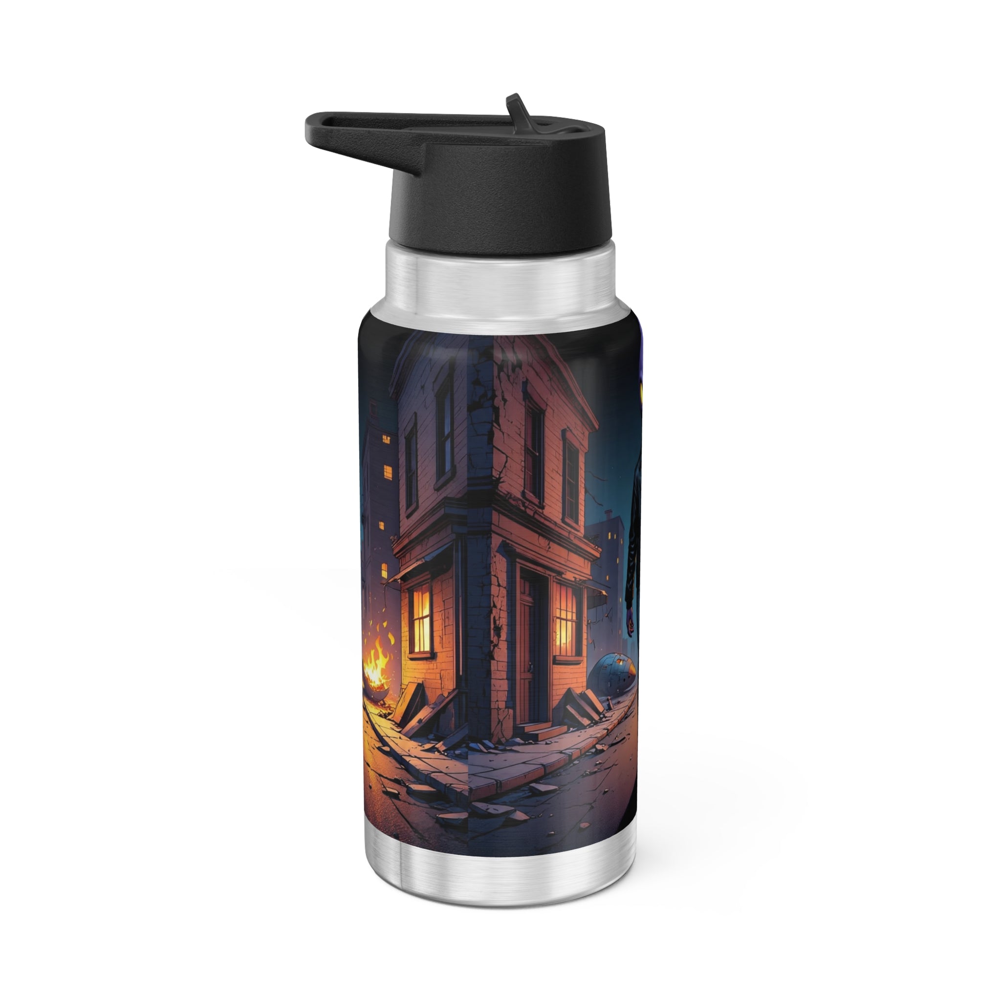 Alien-Themed 32oz Stainless Steel Water Bottle