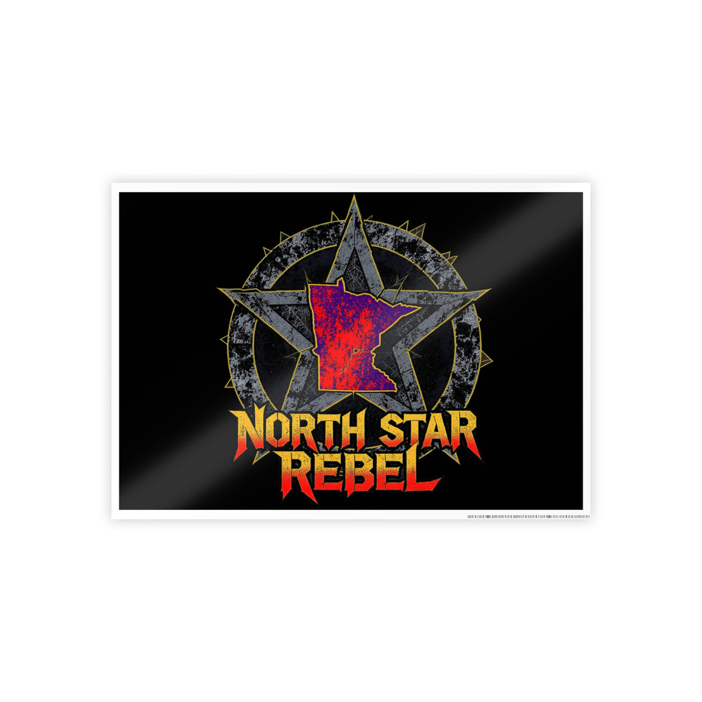 North Star Rebel Gloss Poster — Retro Punk Wall Art