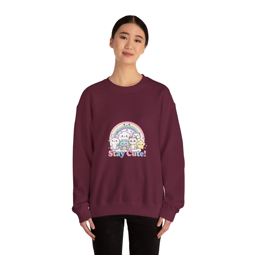 Candy Kawaii Rainbow Crewneck Sweatshirt | pastel kawaii aesthetic