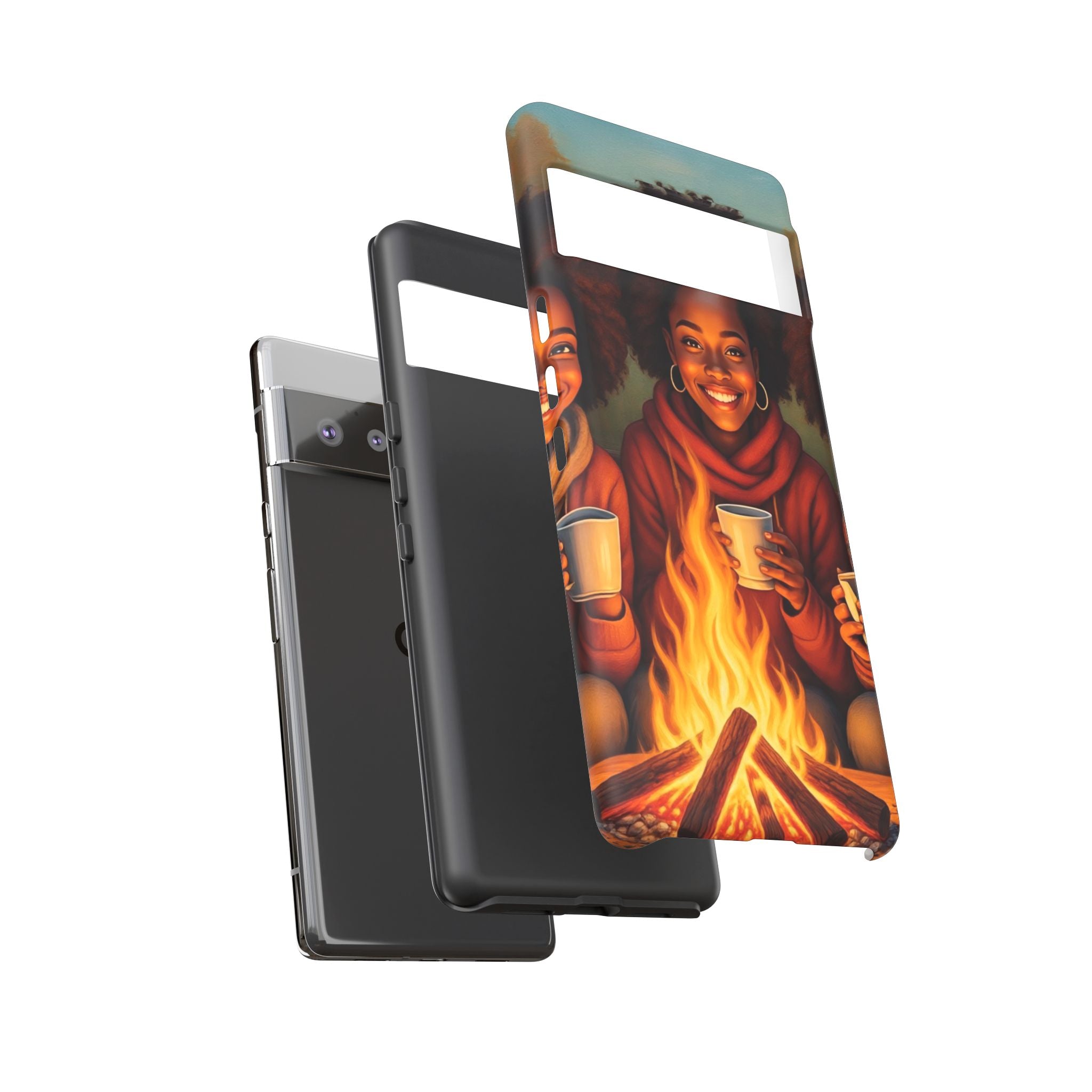 Cozy Phone Case for Campfire Lovers, Tough Cases with Inspirational Design, Perfect Gift for Friends, Birthday Present, Nature Vibe
