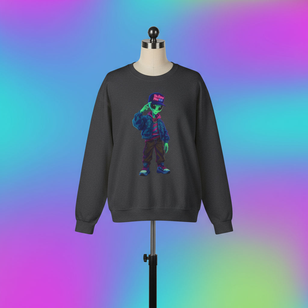 Stylish Alien Graphic Sweatshirt | Unisex Heavy Blend Crewneck | Trendy Casual Wear, Gift for Hipsters, Streetwear Fashion, Unique Art [...]