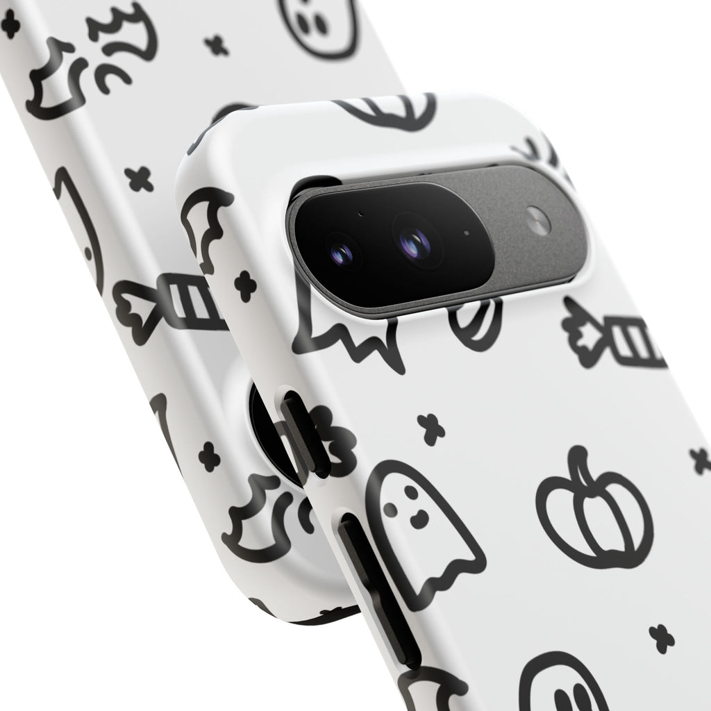 Halloween Themed Phone Case, Spooky Ghosts and Pumpkins, Fall Decor, Costume Party, Trick or Treat