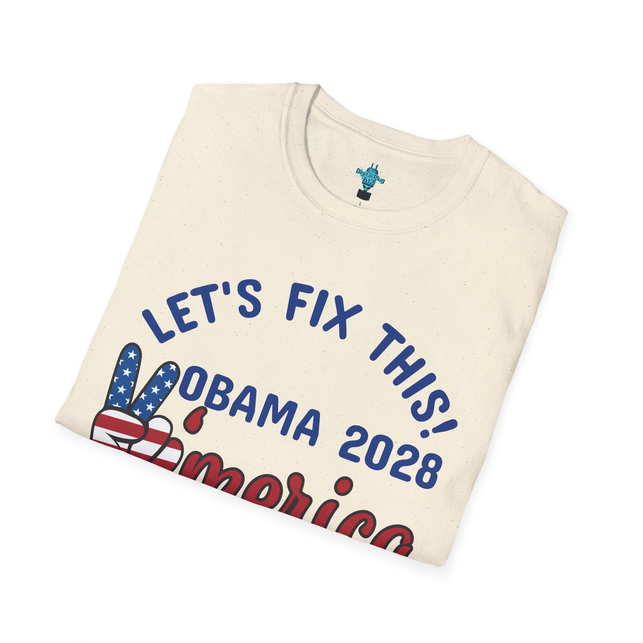 VYBZ Obama 2028 Unisex Softstyle T-Shirt, Casual Wear, Political Statement Tee, Gift for Activists, Election Merchandise