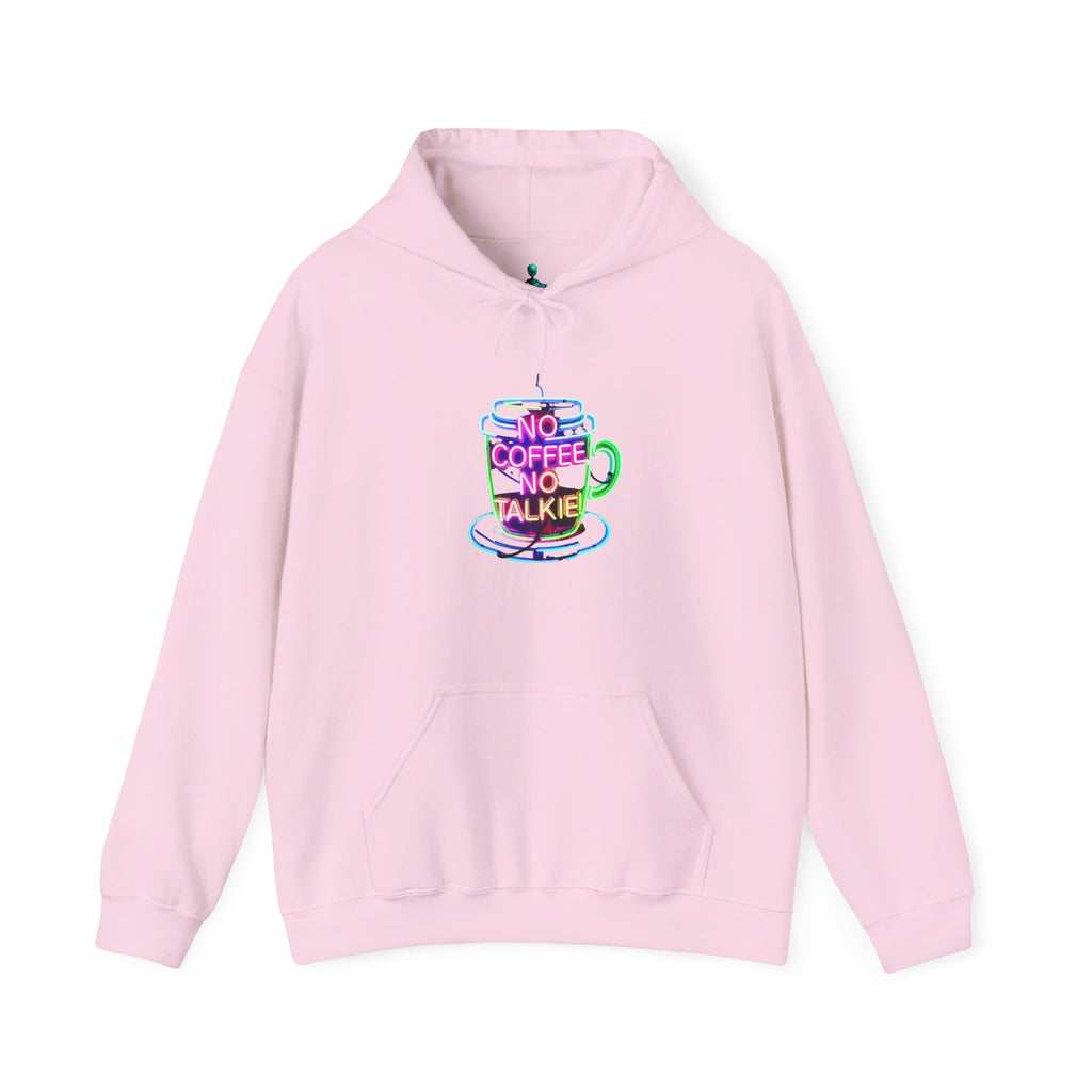 Hoodie - "No Coffee No Talkie" Colorful Coffee Cup Hoodie