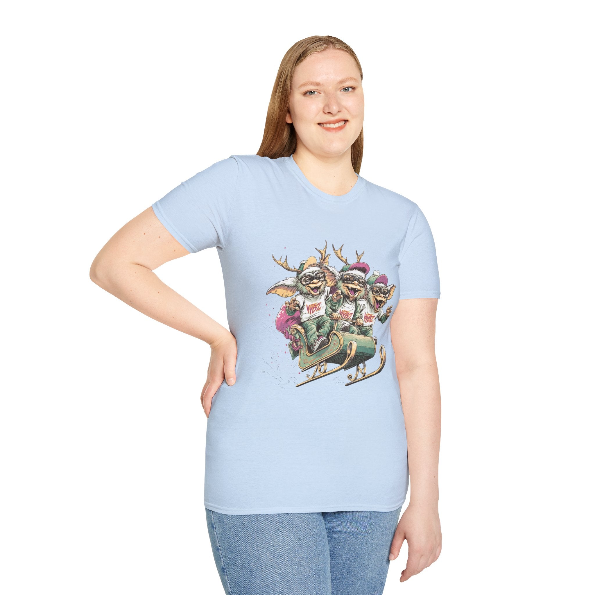 Christmas Gremlin Trio Sleigh T-Shirt