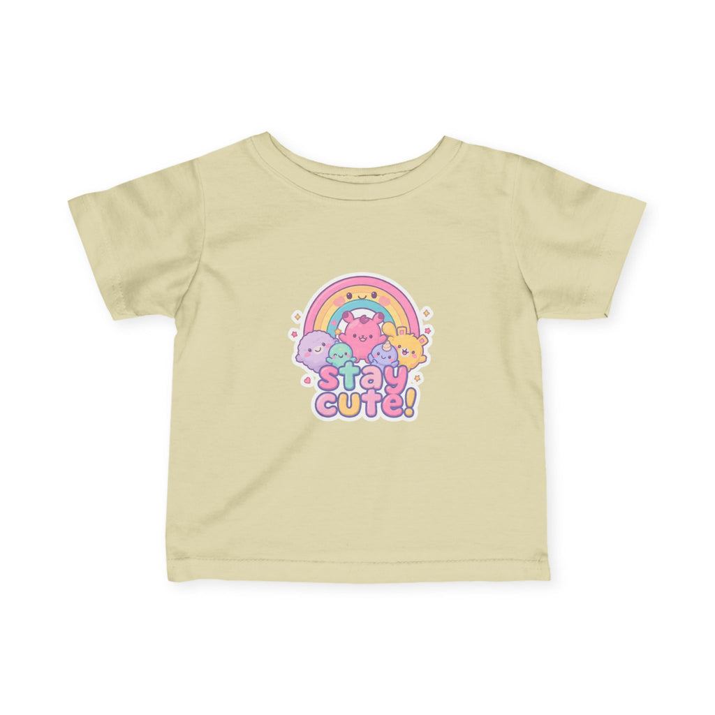 Infant Tee - "Stay Cute" Rainbow Animal Baby Shirt