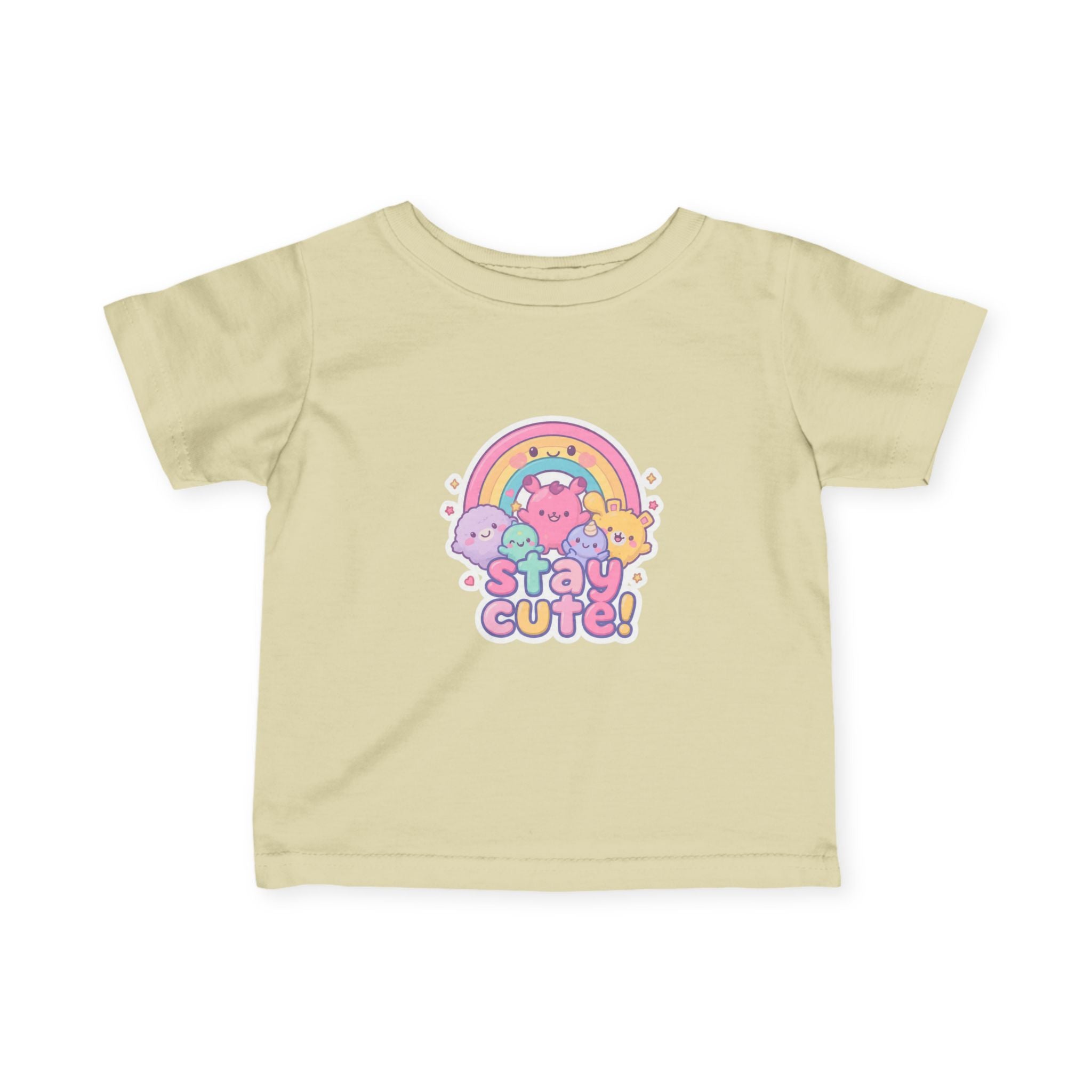 Infant Tee - "Stay Cute" Rainbow Animal Baby Shirt