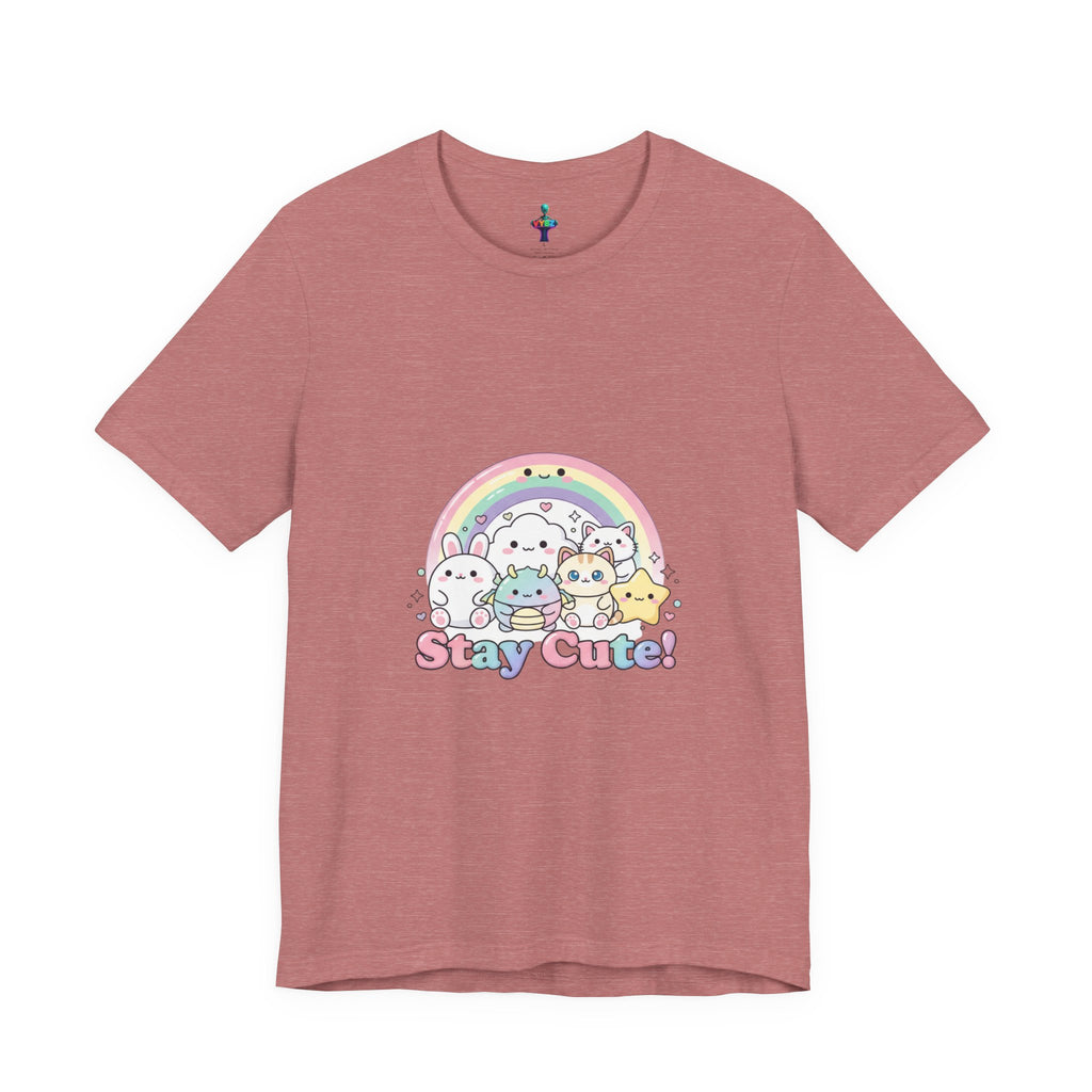 Pastel Kawaii Rainbow 'Stay Cute' Tee | candy kawaii, pastel rainbow