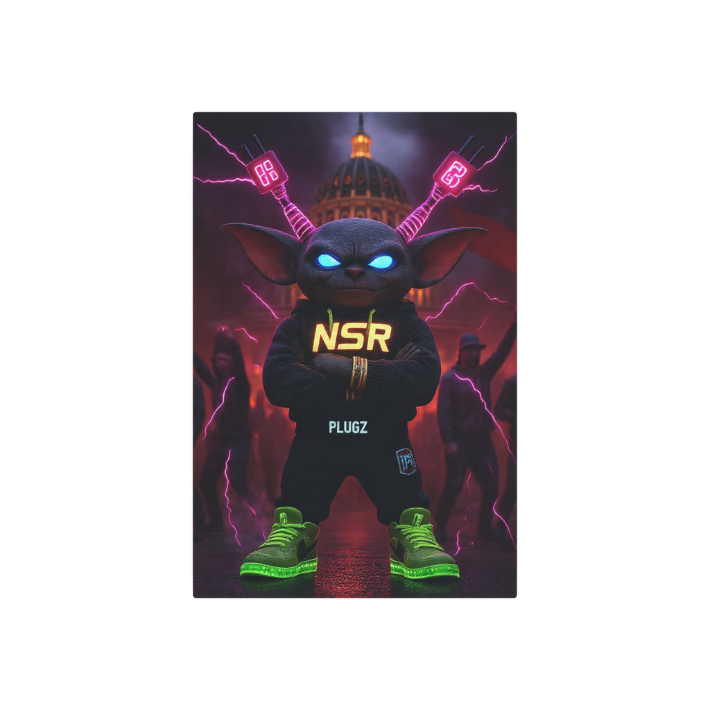 Limited Edition North Star Rebel x 612 Misfits 'Plugz' Metal Art Sign