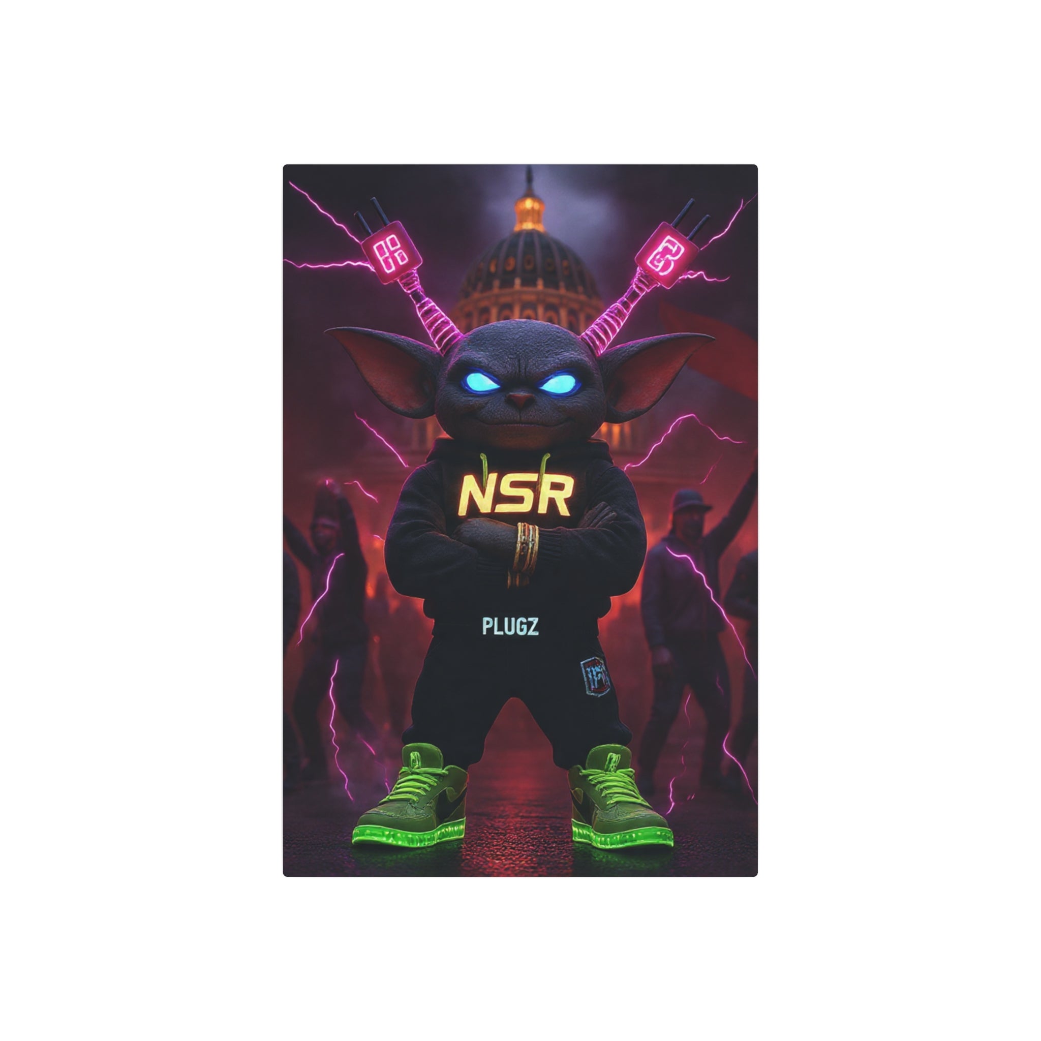 Limited Edition North Star Rebel x 612 Misfits 'Plugz' Metal Art Sign