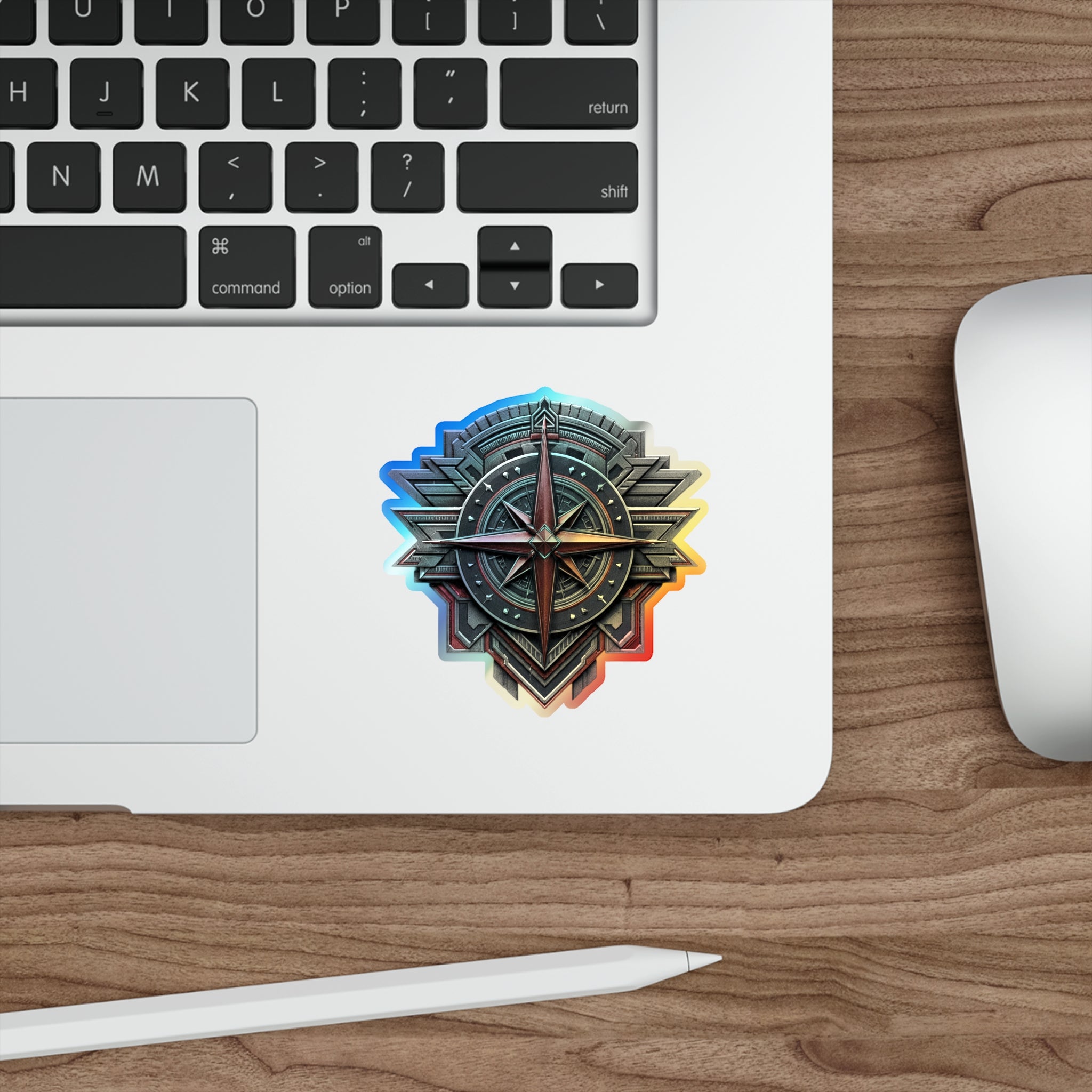 North Star Rebel Emblem Minnesota Holographic Die-cut Sticker