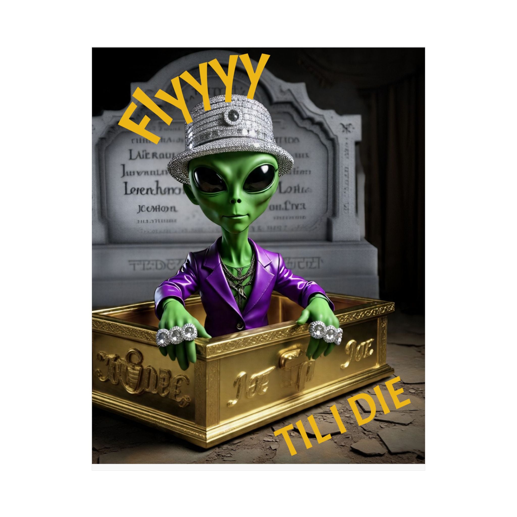 Alien-Inspired Matte Vertical Poster