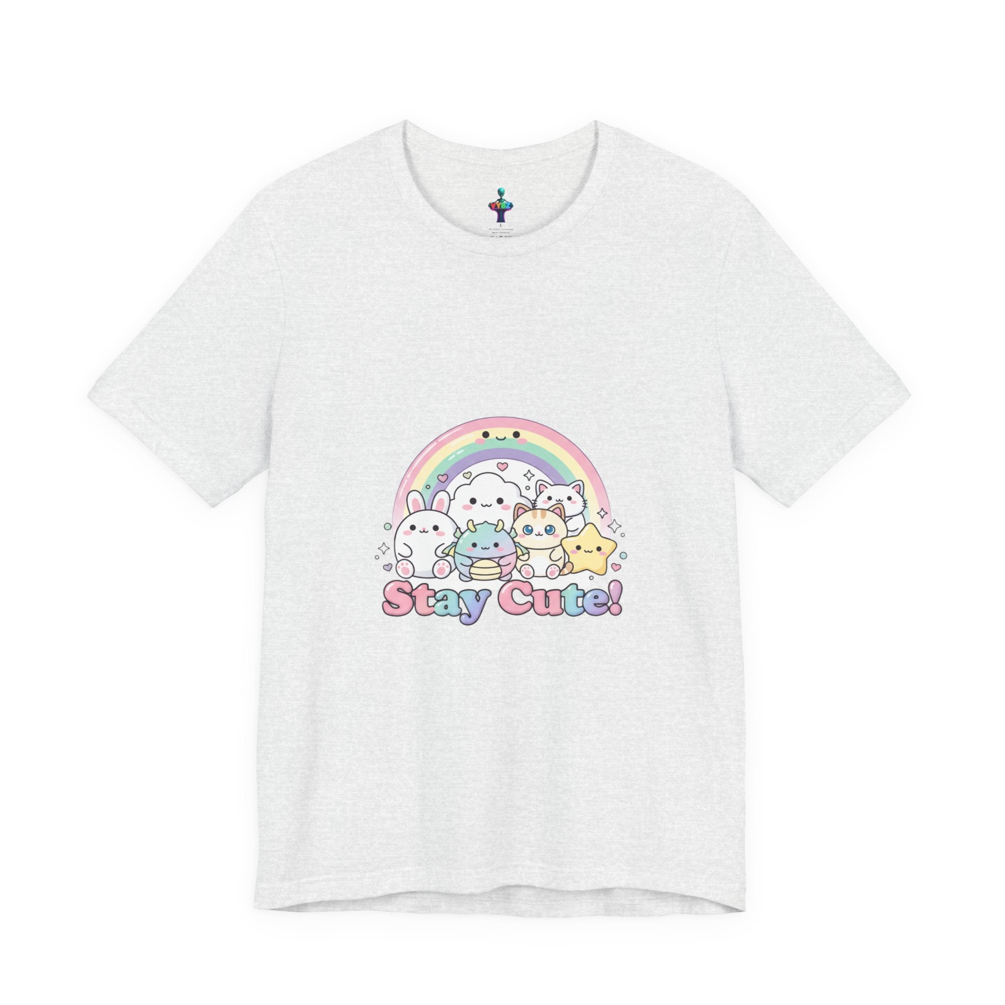 Pastel Kawaii Rainbow 'Stay Cute' Tee | candy kawaii, pastel rainbow