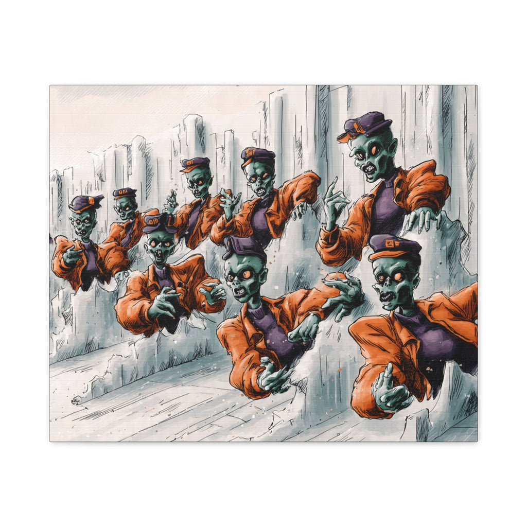 Zombie Chorus Matte Canvas Wall Art