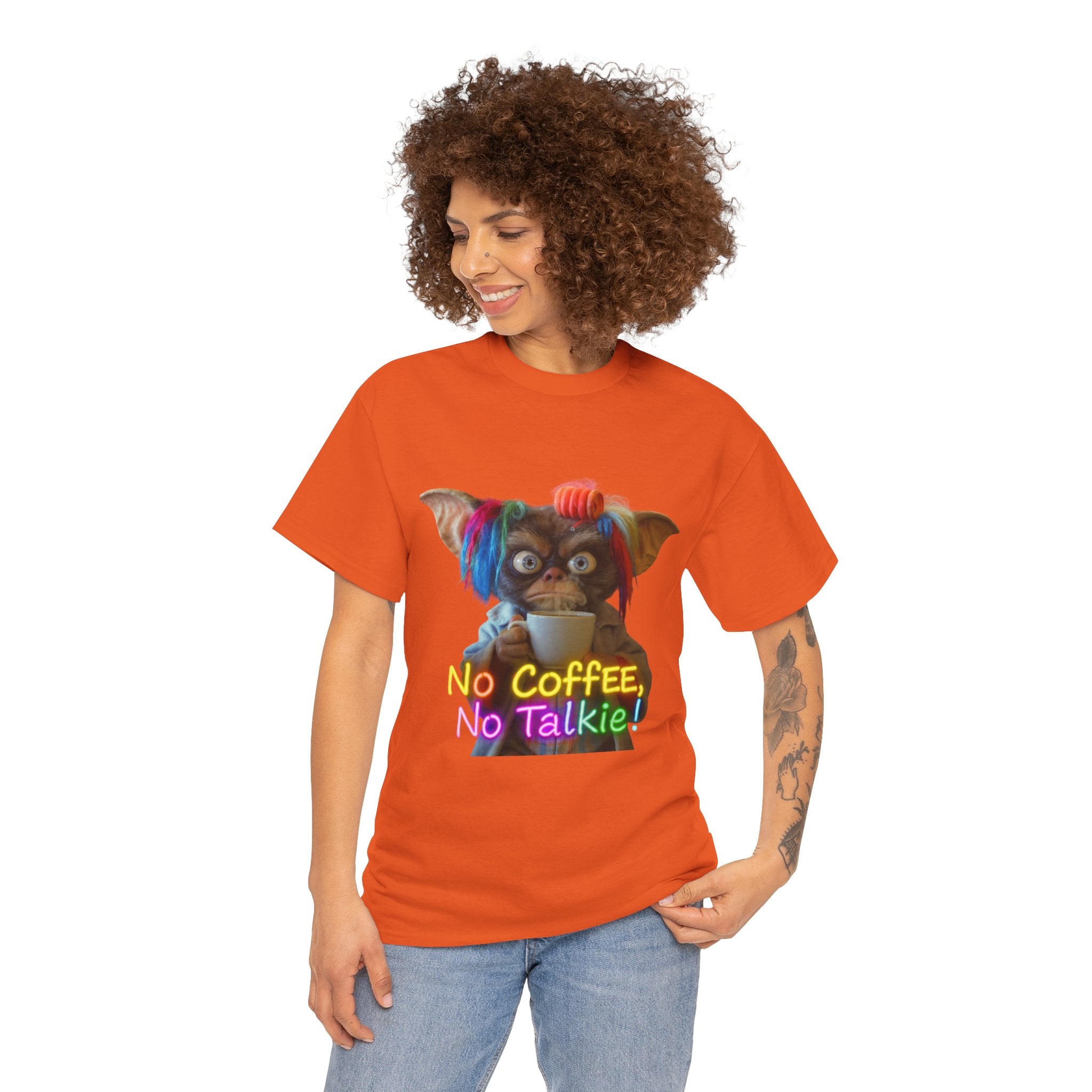 No Coffee, No Talkie Tee — Cute Gremlin Coffee Morning Shirt