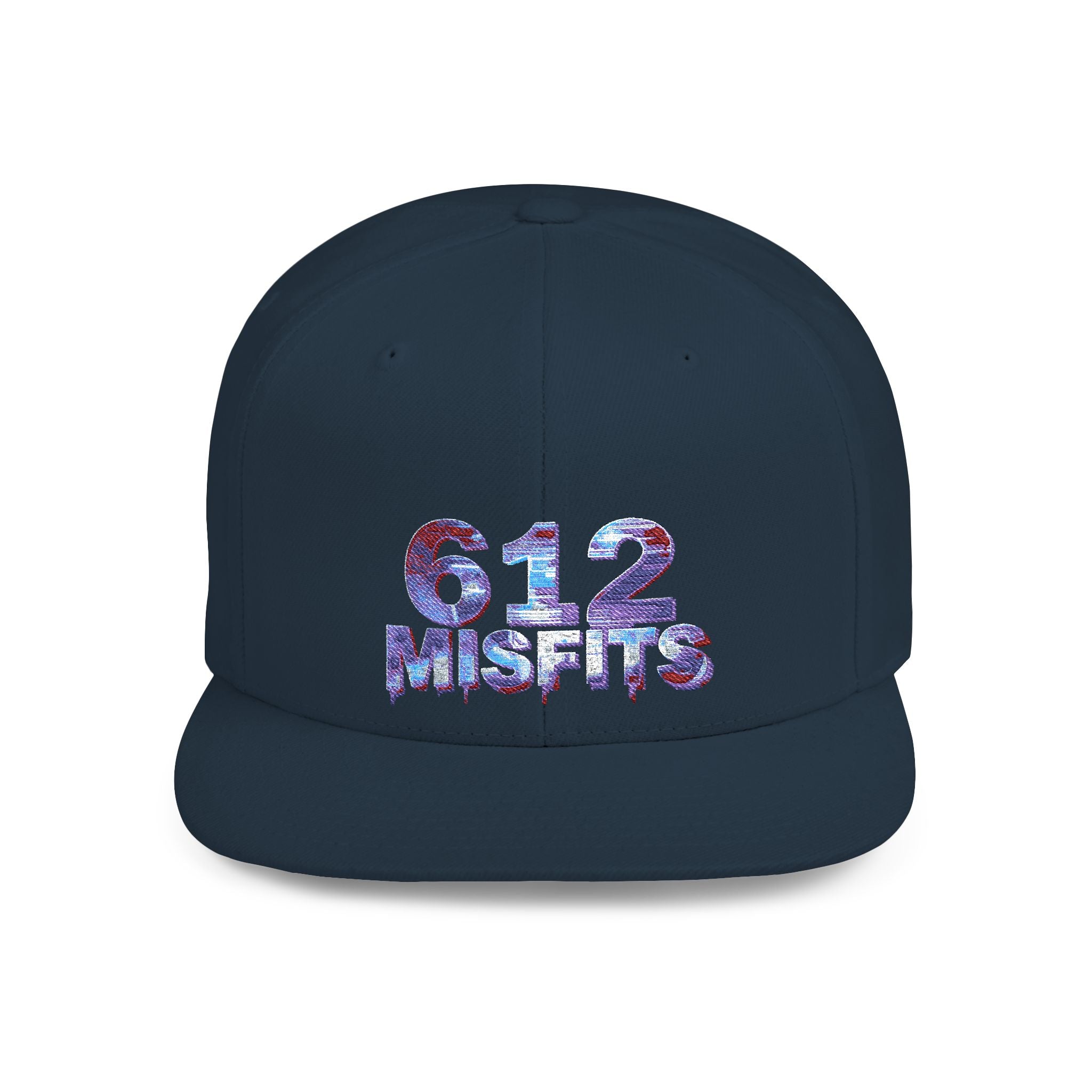 612 Misfits Flat Bill Snapback Hat – Retro Graphic Streetwear Cap