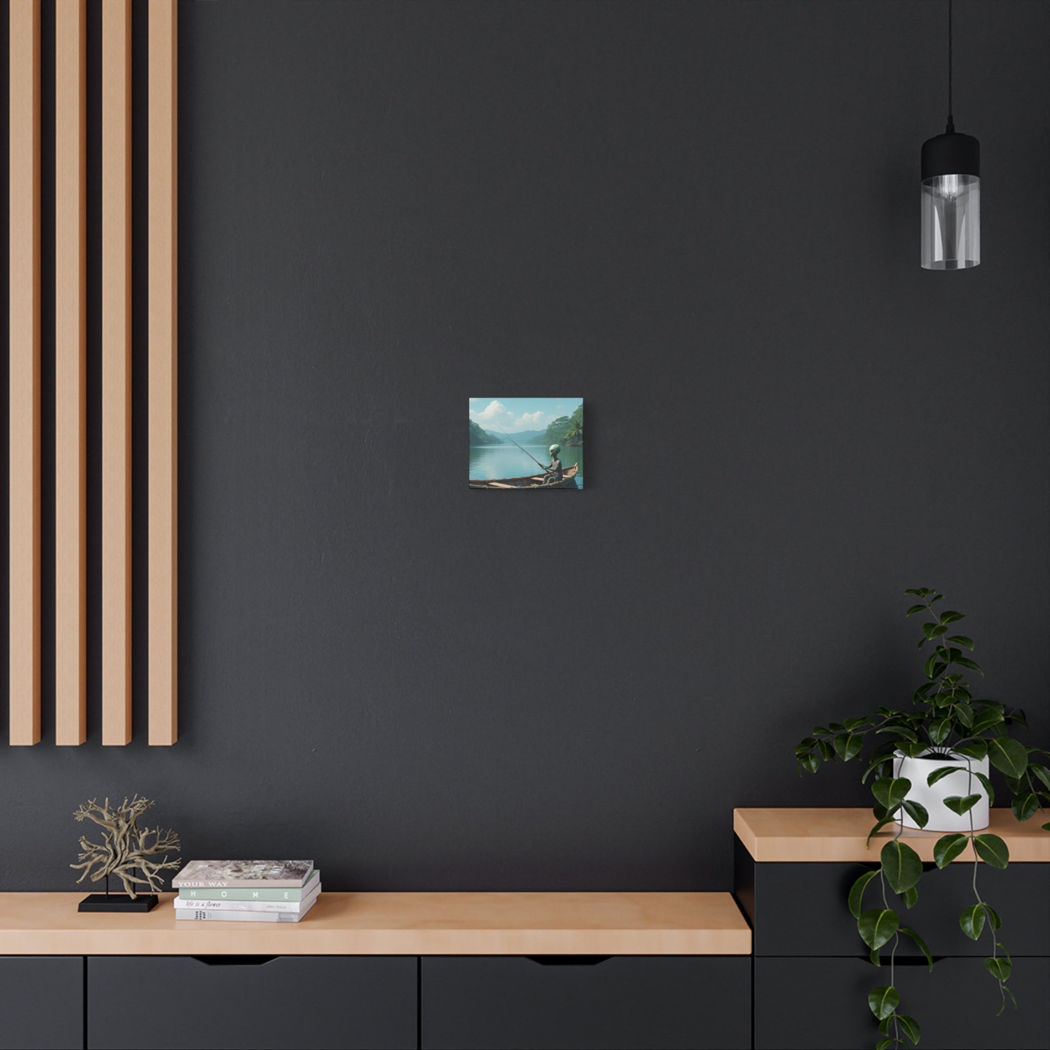 Alien Fishing Canvas Art