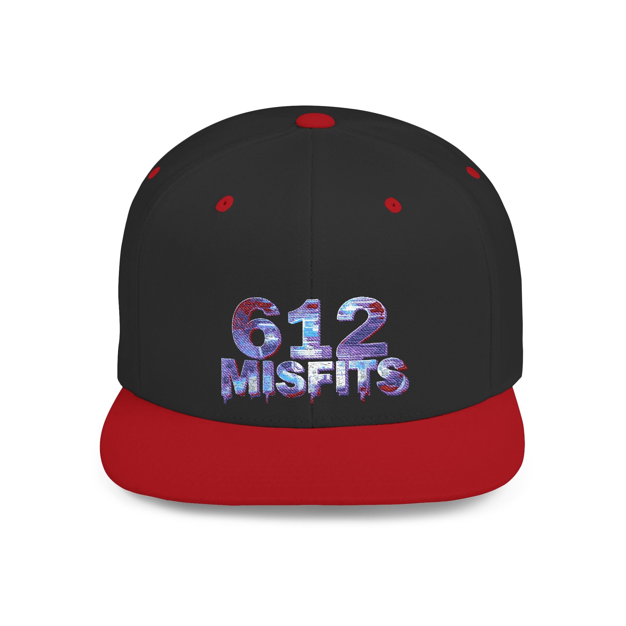 612 Misfits Flat Bill Snapback Hat – Retro Graphic Streetwear Cap