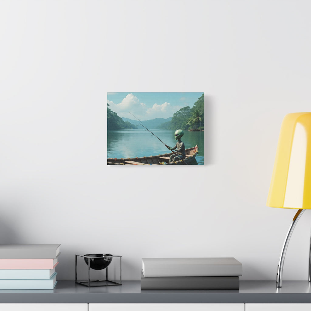 Alien Fishing Canvas Art