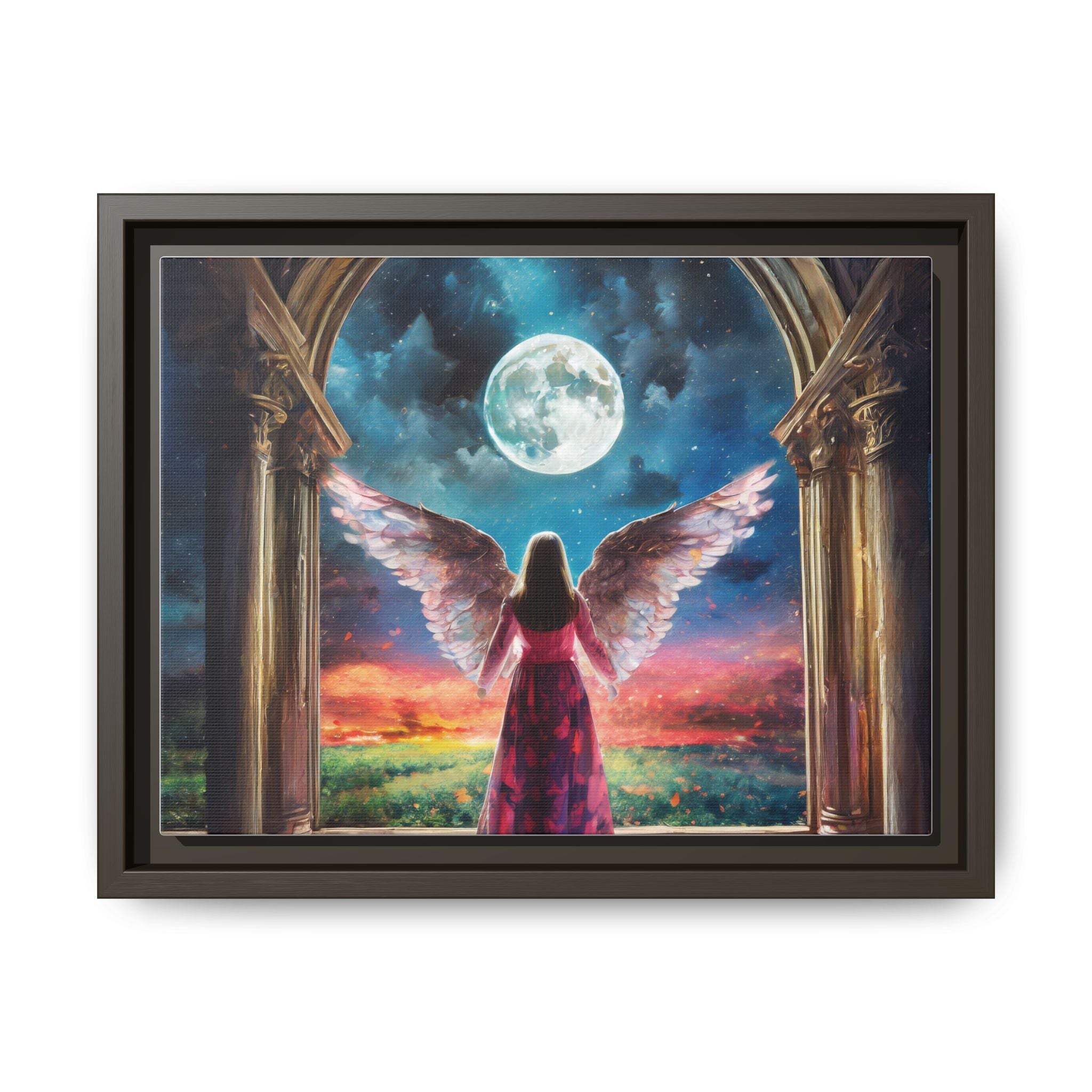 "Celestial Angel" Framed Canvas Wall Decor