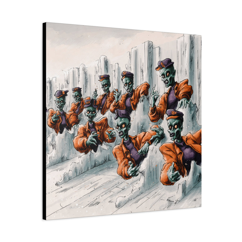 Zombie Chorus Matte Canvas Wall Art