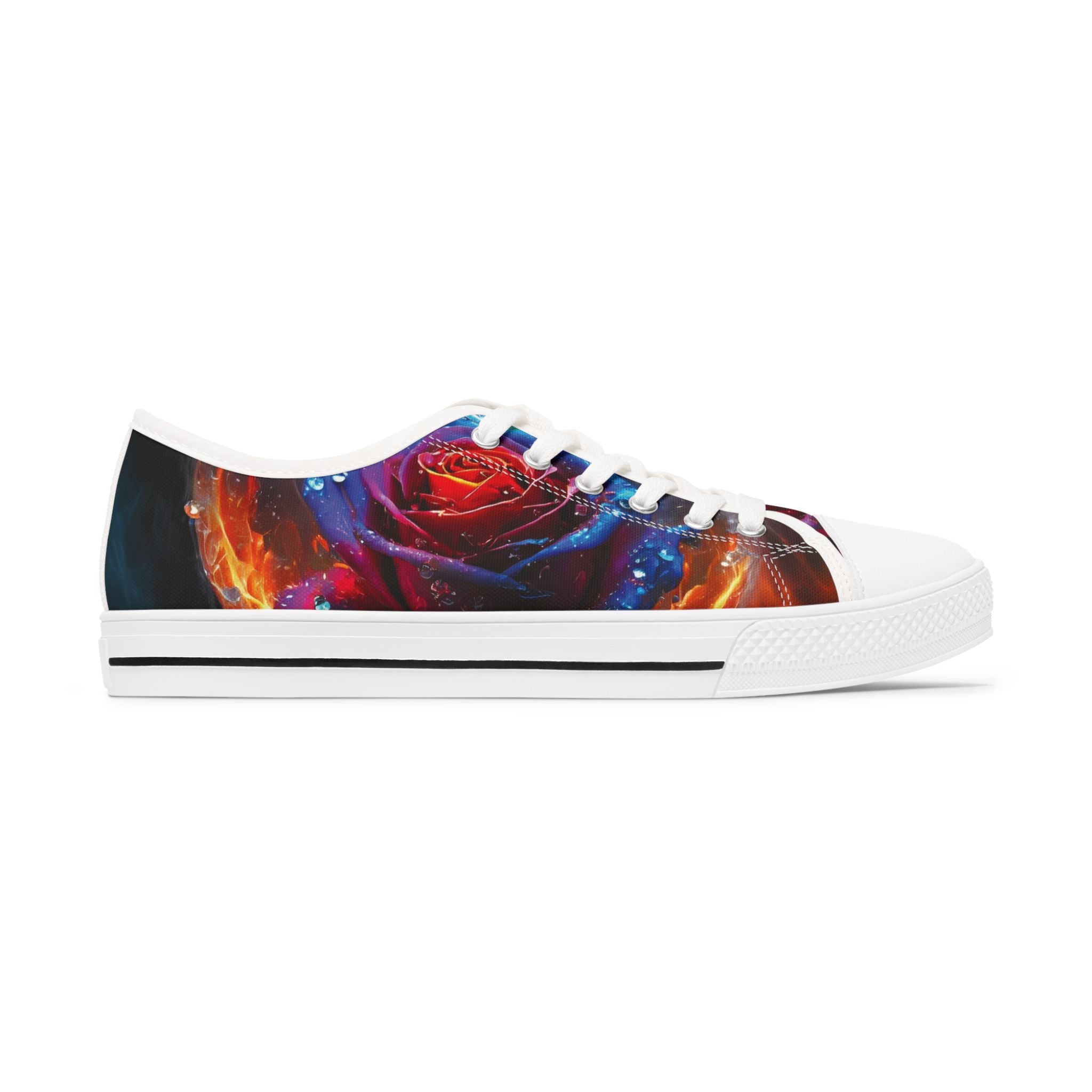 Vibrant Rose Pattern Sneakers