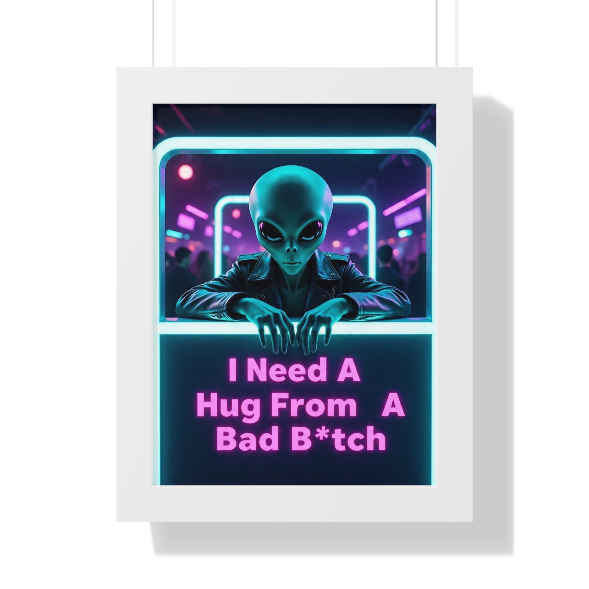 Funky Alien Art Print, Framed Vertical Poster for Home Decor, Cool Gift for Sci-Fi Lovers, Quirky Wall Art for Parties, Unique Room [...]