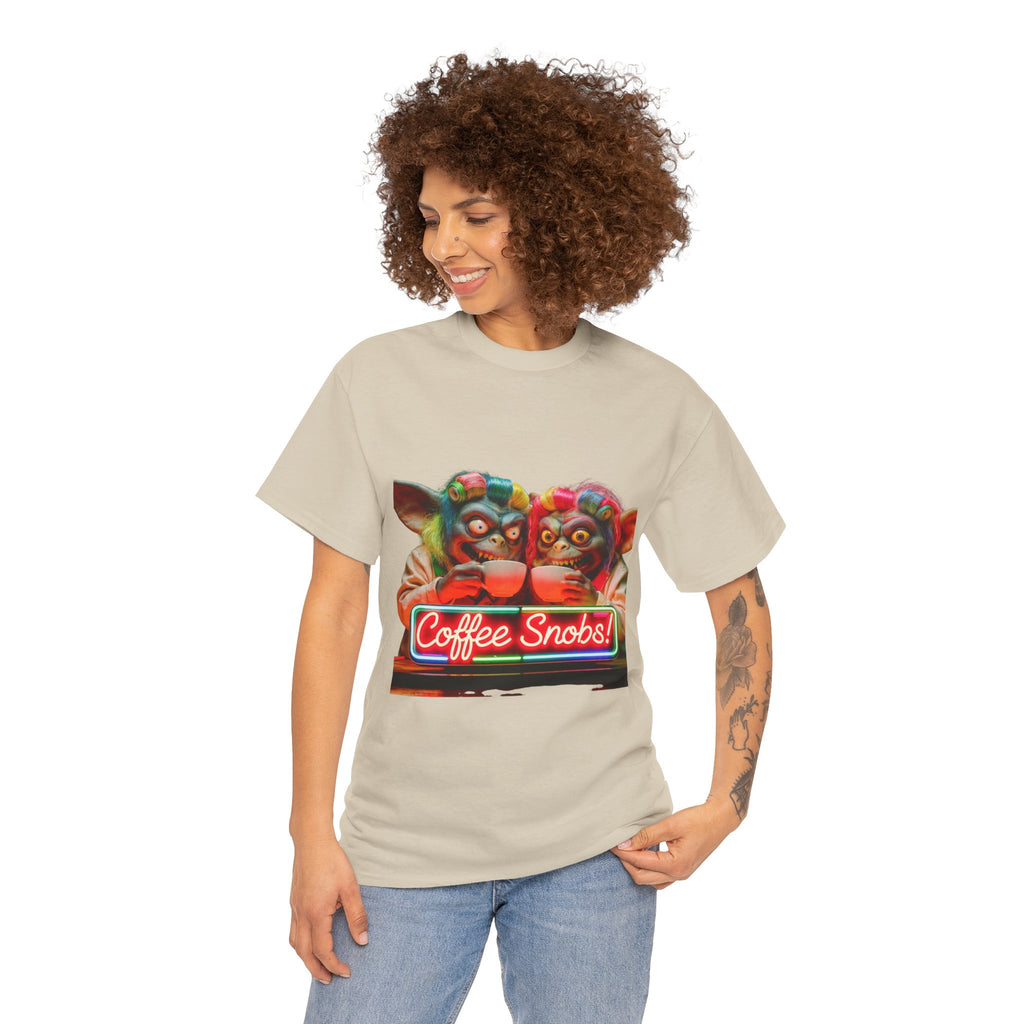 Coffee Snobs T-Shirt — Retro Neon Gremlin Coffee Lovers Tee