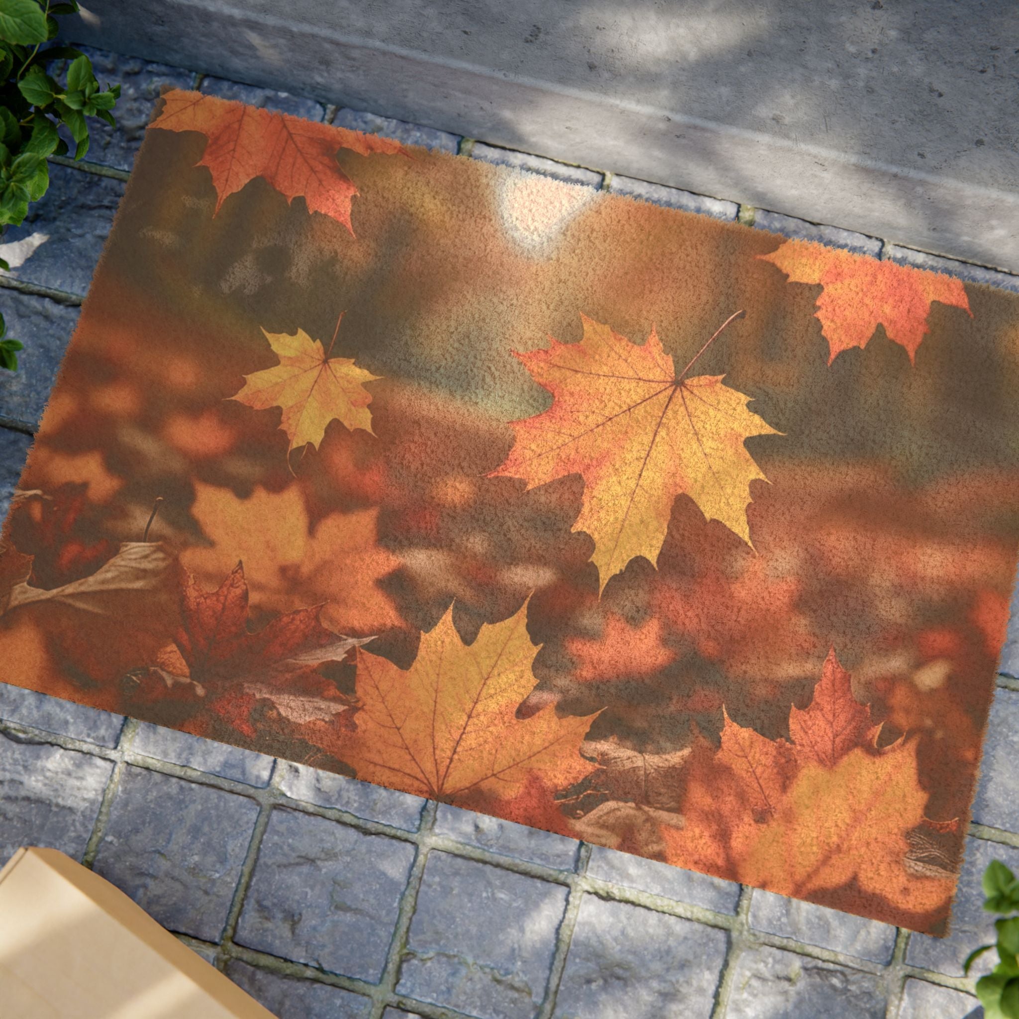 Autumn Leaves Doormat | Cozy Fall Welcome Mat, Front Porch Decor, Fall Home Decor, Seasonal Entryway Rug, Thanksgiving Decoration
