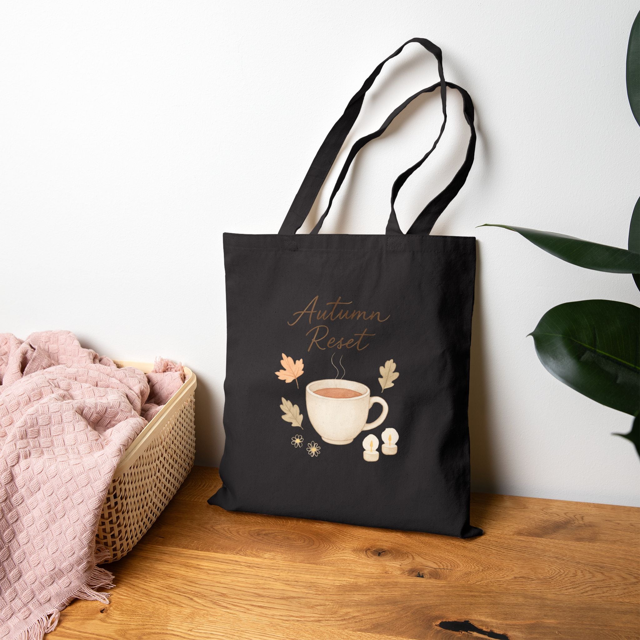 Canvas Tote Bag - Autumn Affirmation Design