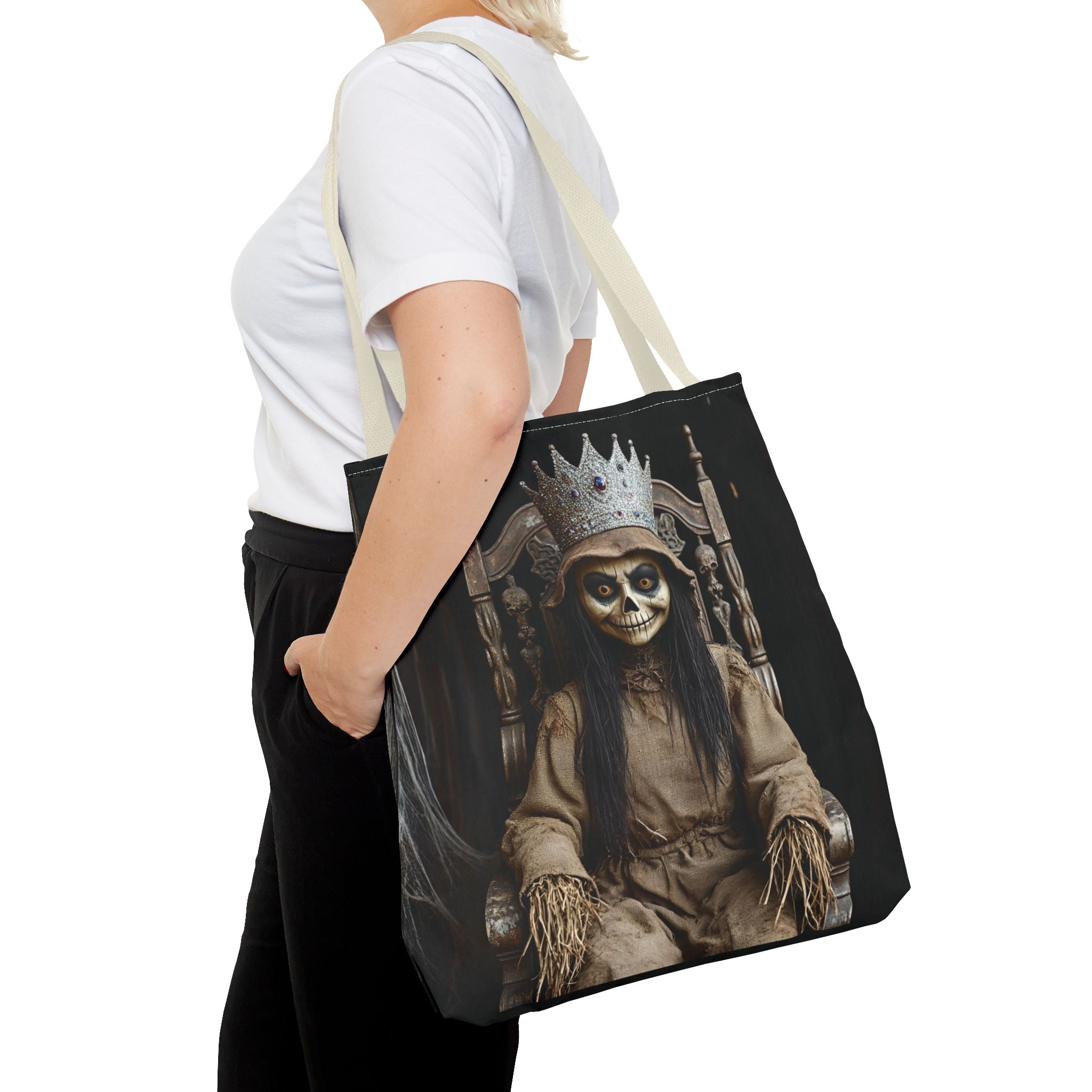 VYBZ Tote Bag - Spooky Skeleton Queen Halloween Design
