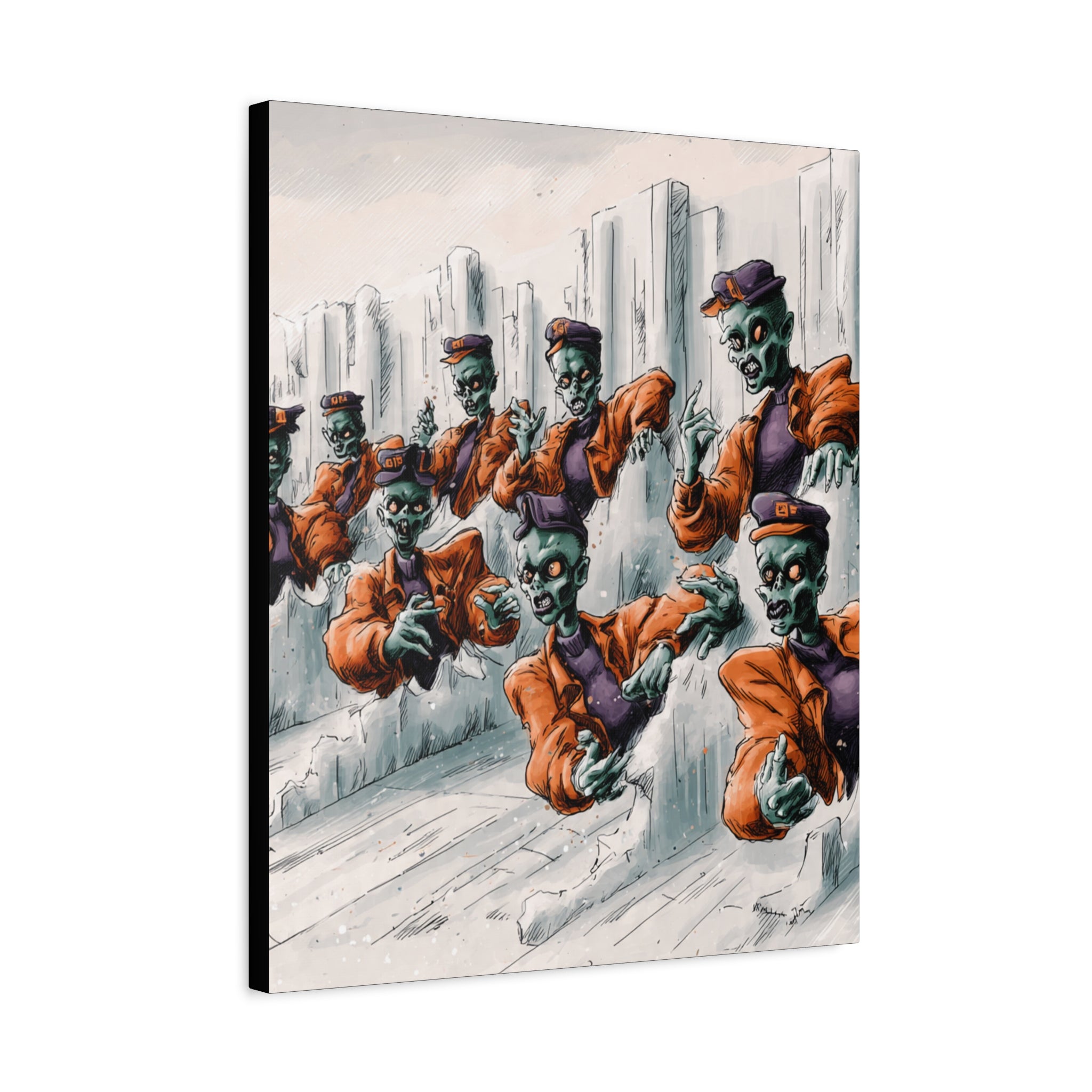 Zombie Chorus Matte Canvas Wall Art