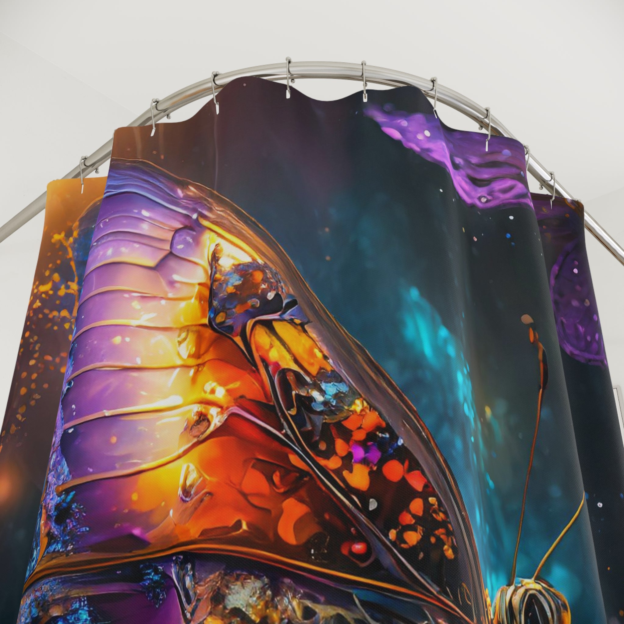 Vibrant Butterfly Shower Curtain
