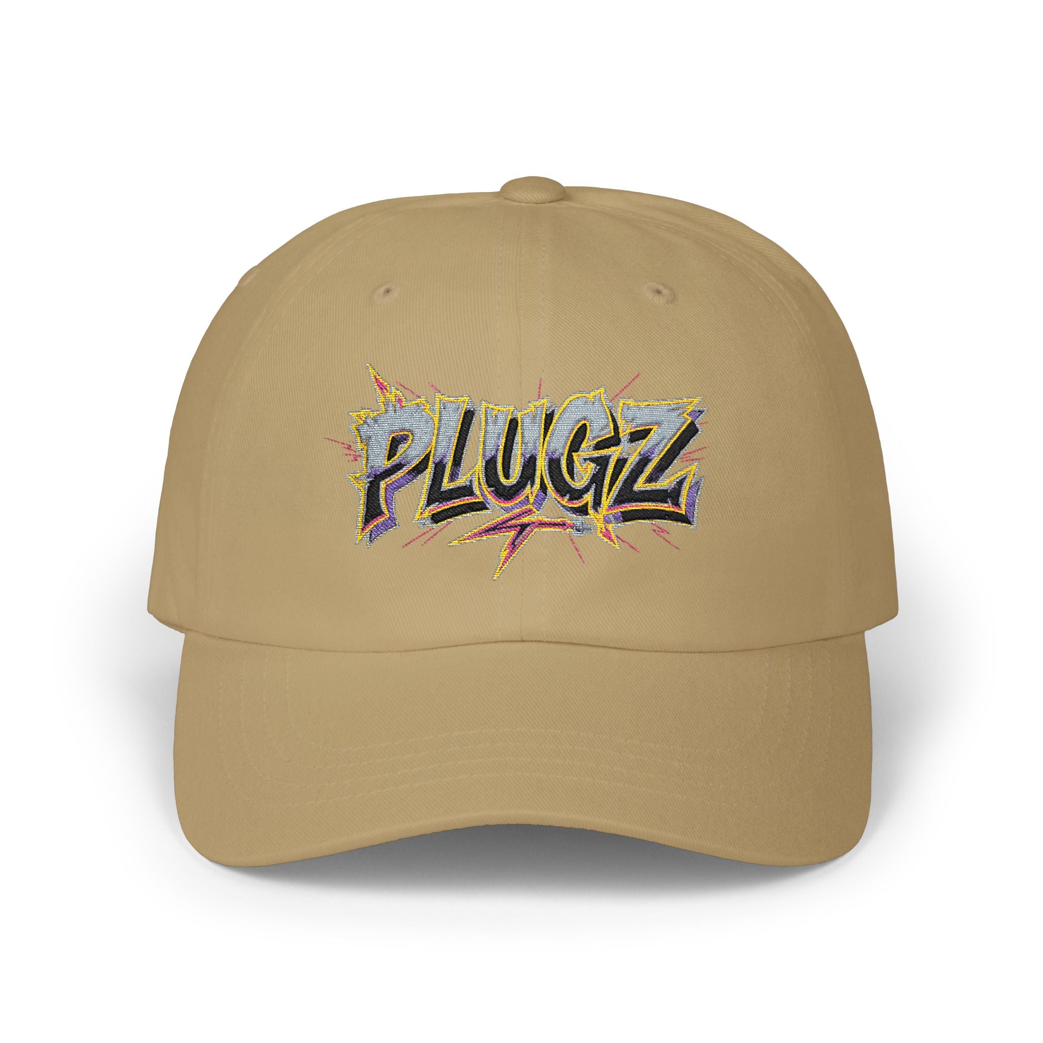 Dad Cap — 'PLUGZ' Street Art Embroidered Baseball Hat