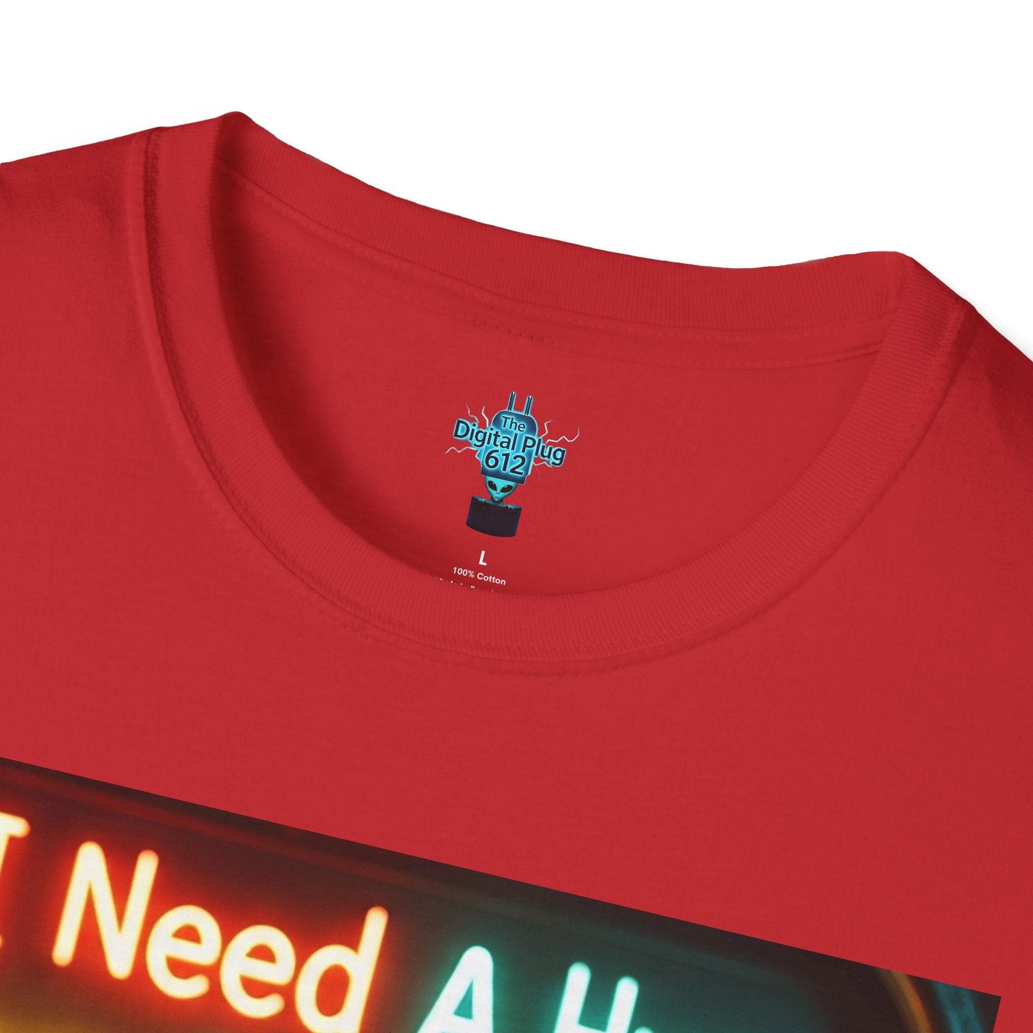 VYBZ Unisex Alien Hug T-Shirt, I Need A Hug From A Bad B****, Quirky Graphic Tee, Gift for Alien Lovers, Fun Casual Wear, Unisex Style