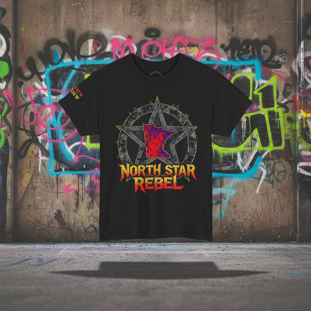 Rebel North Star T-Shirt — 'North Star Rebel' Front & 'We Hold The Line' Back Graphic Tee