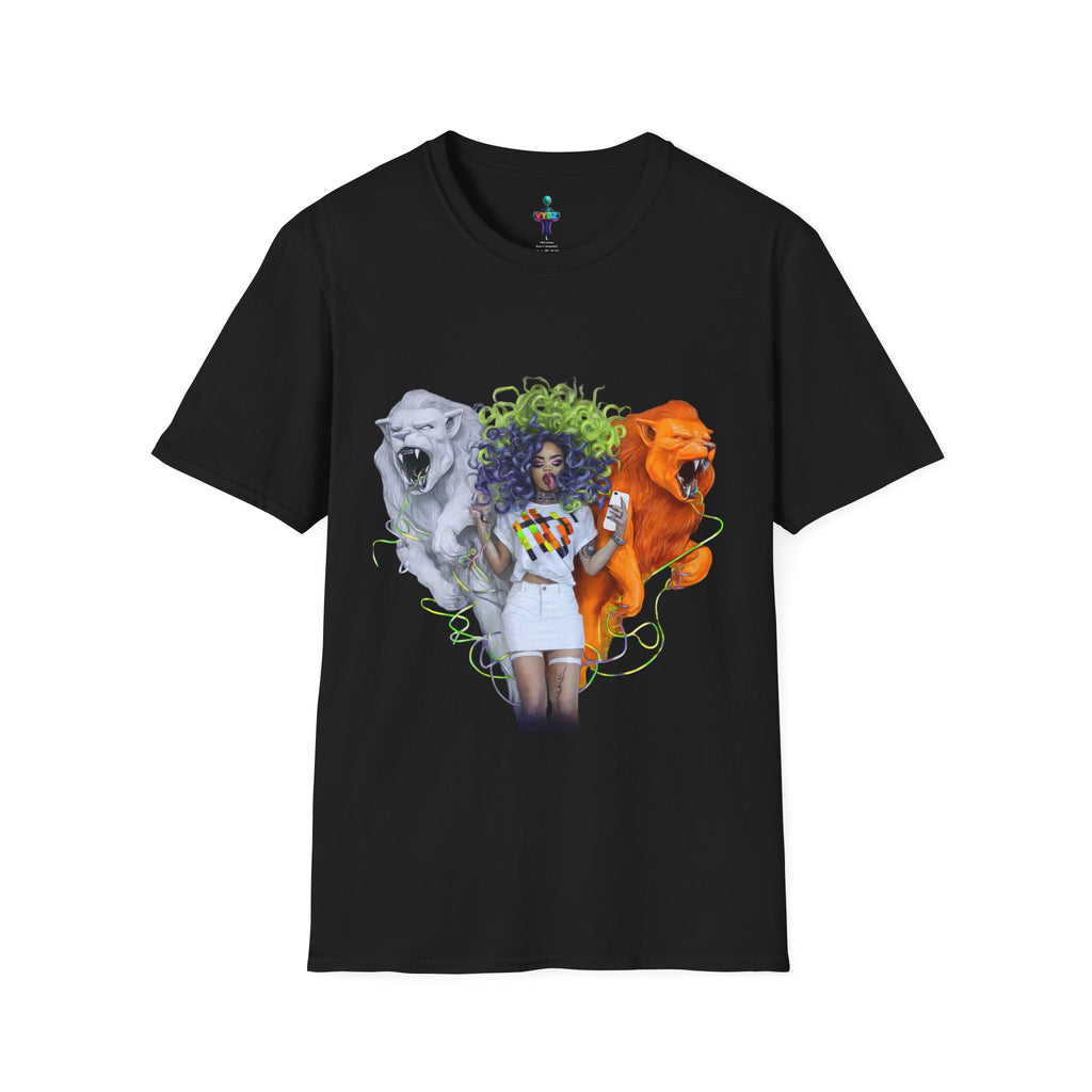 Lion Heart Unisex Softstyle T-Shirt | Trendy Graphic Tee for Animal Lovers, Unique Gift for Birthdays, Casual Wear, Pride Events