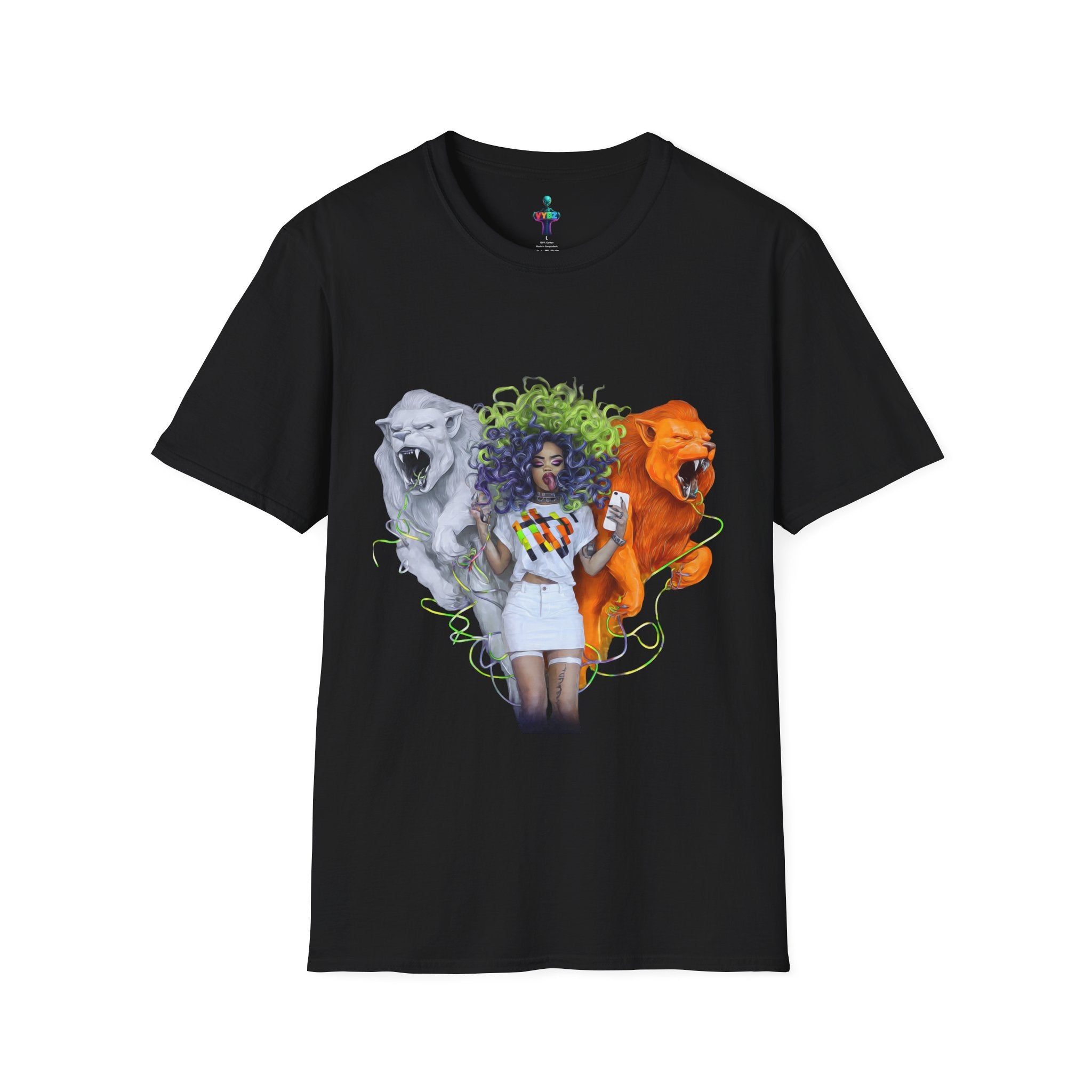 Lion Heart Unisex Softstyle T-Shirt | Trendy Graphic Tee for Animal Lovers, Unique Gift for Birthdays, Casual Wear, Pride Events