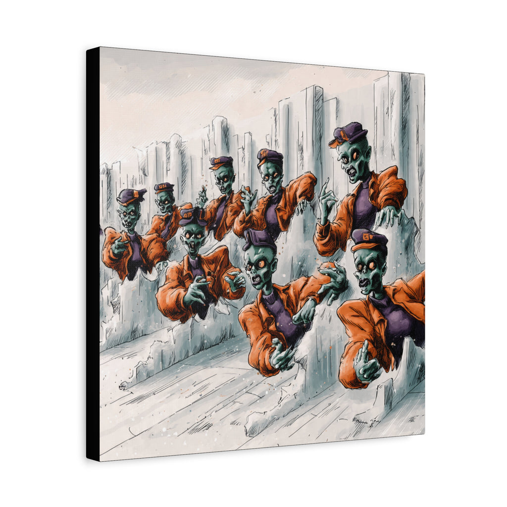 Zombie Chorus Matte Canvas Wall Art
