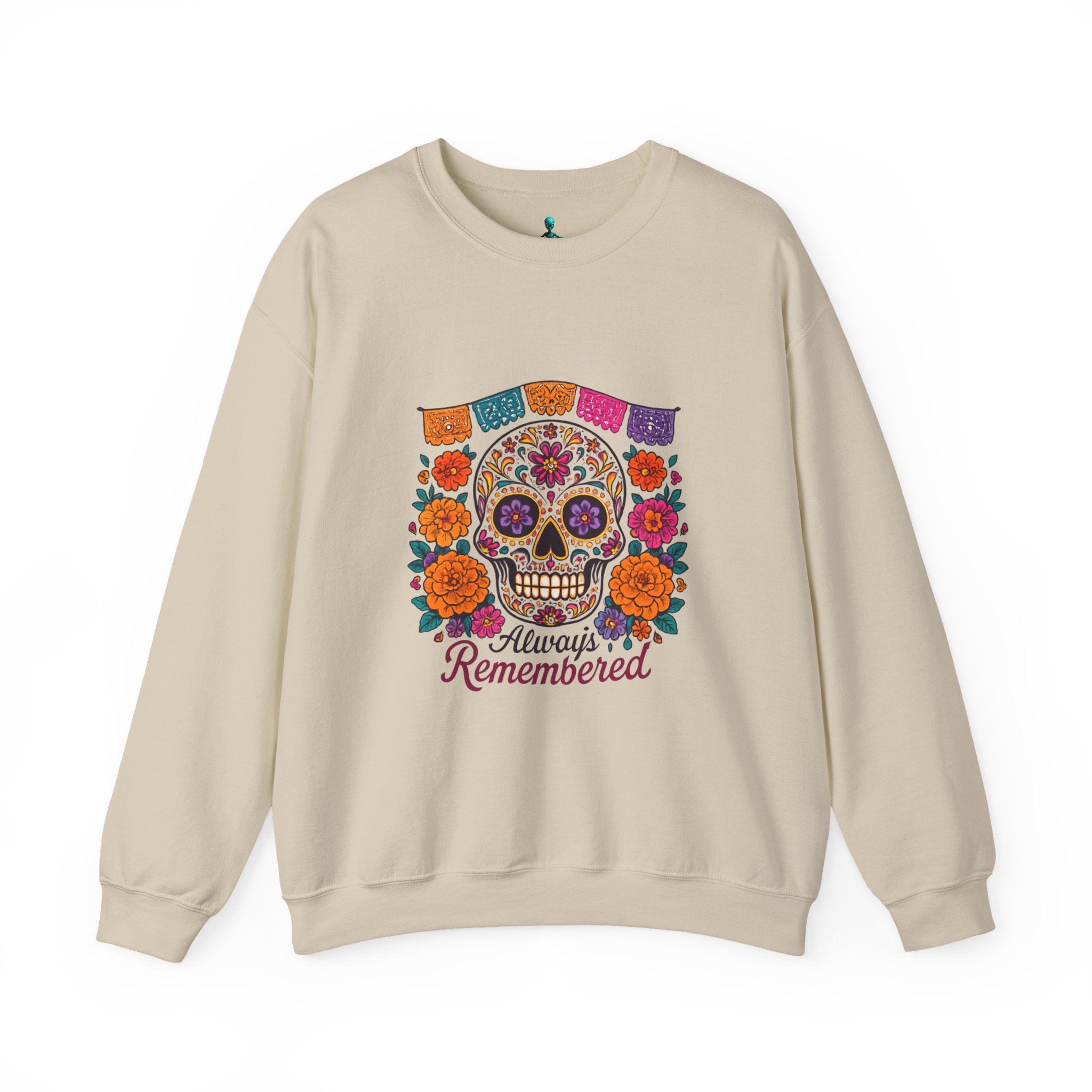 Sugar-skull Crewneck Sweatshirt - Dia de los Muertos Design