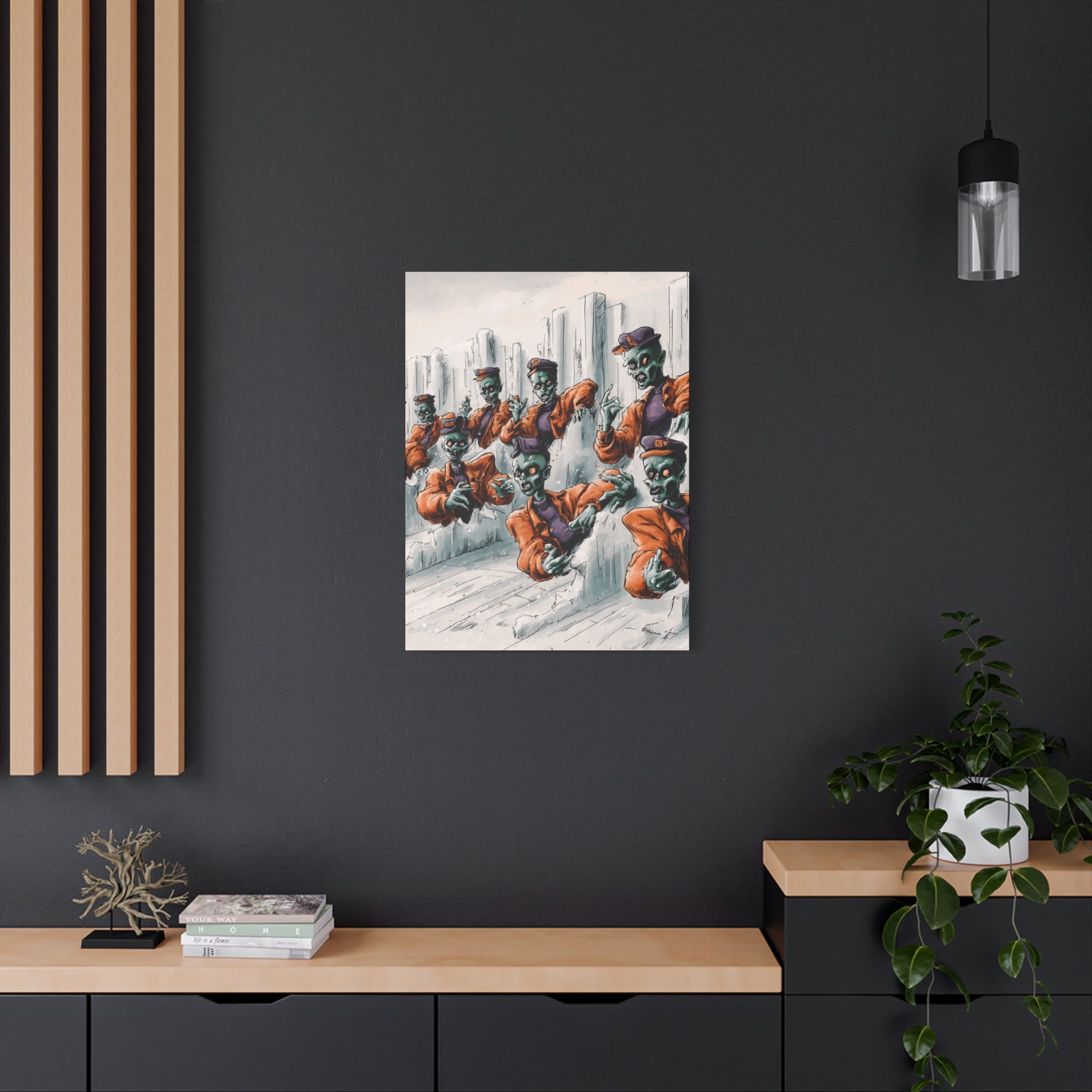 Zombie Chorus Matte Canvas Wall Art