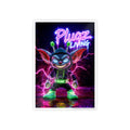 Gloss Poster — 'Plugz Living' Neon Character Art Print
