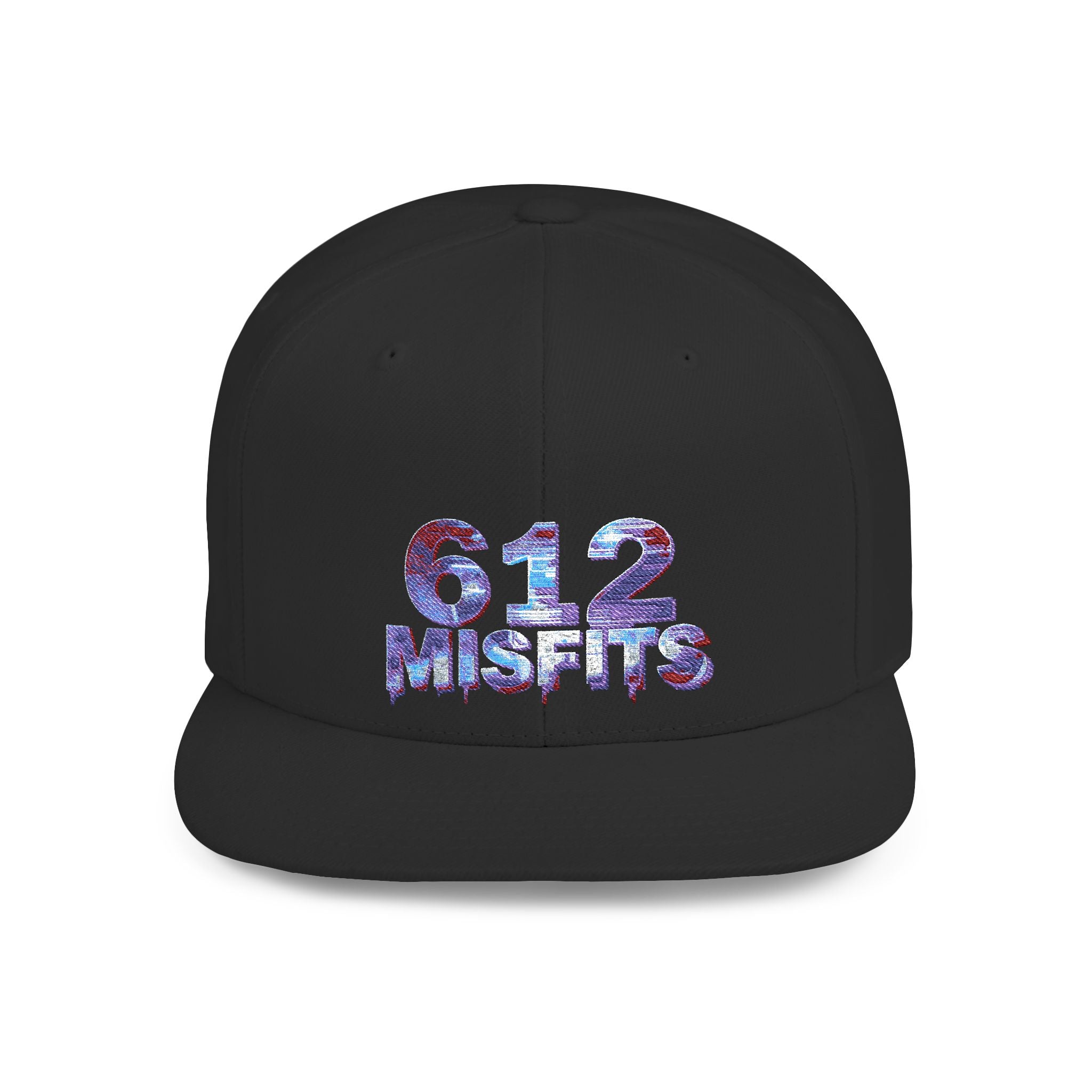 612 Misfits Flat Bill Snapback Hat – Retro Graphic Streetwear Cap