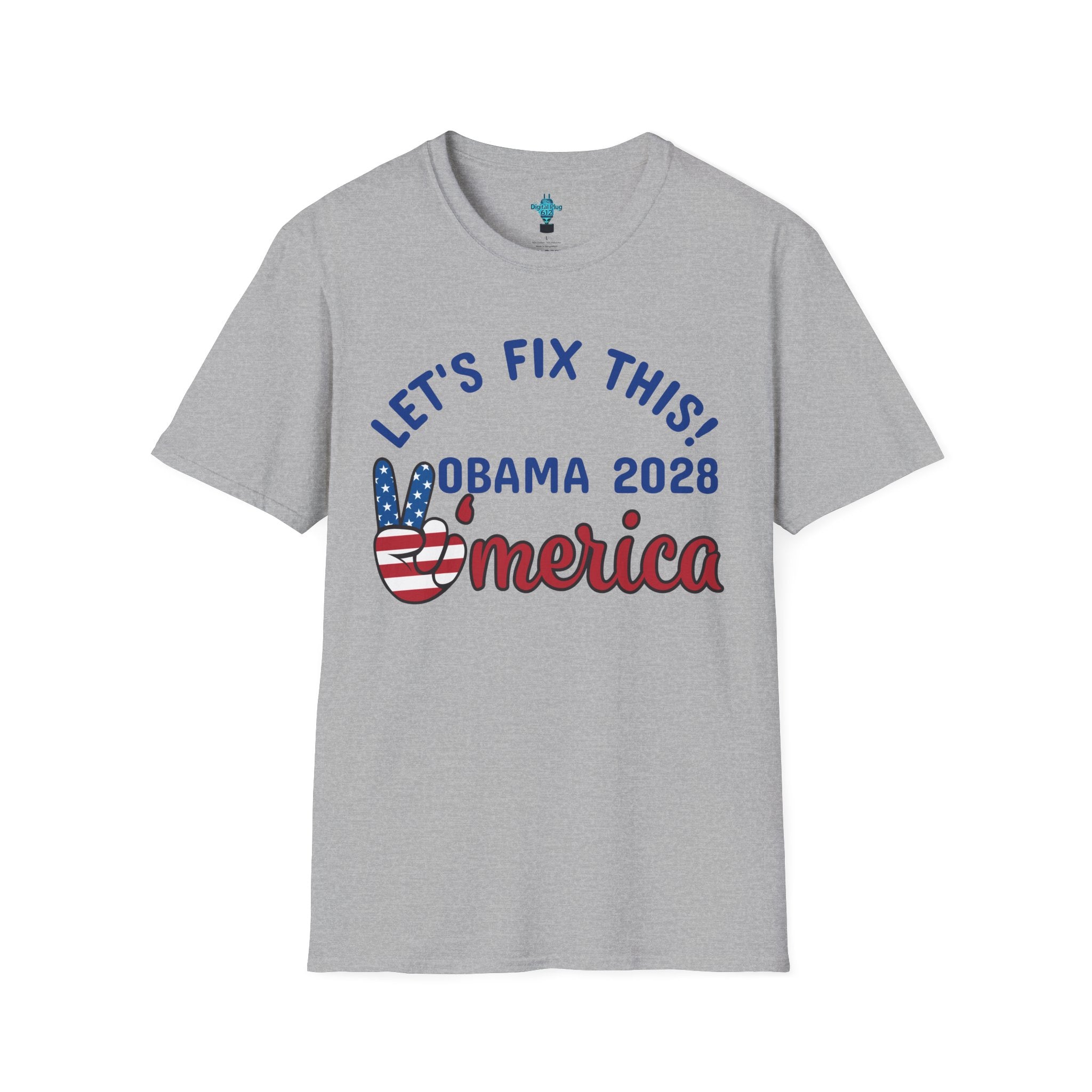 VYBZ Obama 2028 Unisex Softstyle T-Shirt, Casual Wear, Political Statement Tee, Gift for Activists, Election Merchandise