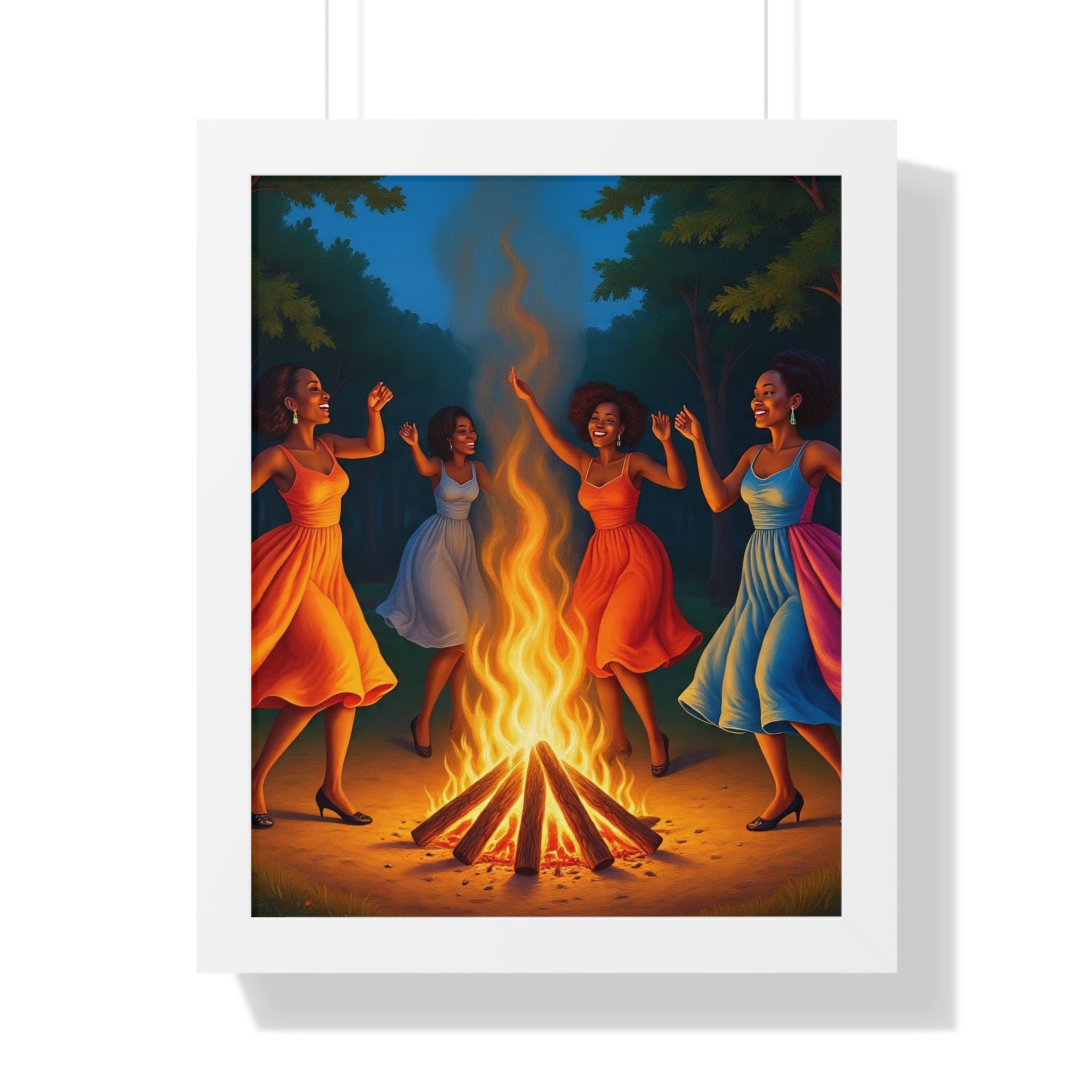Vertical Poster - African American Women Dance Party Design